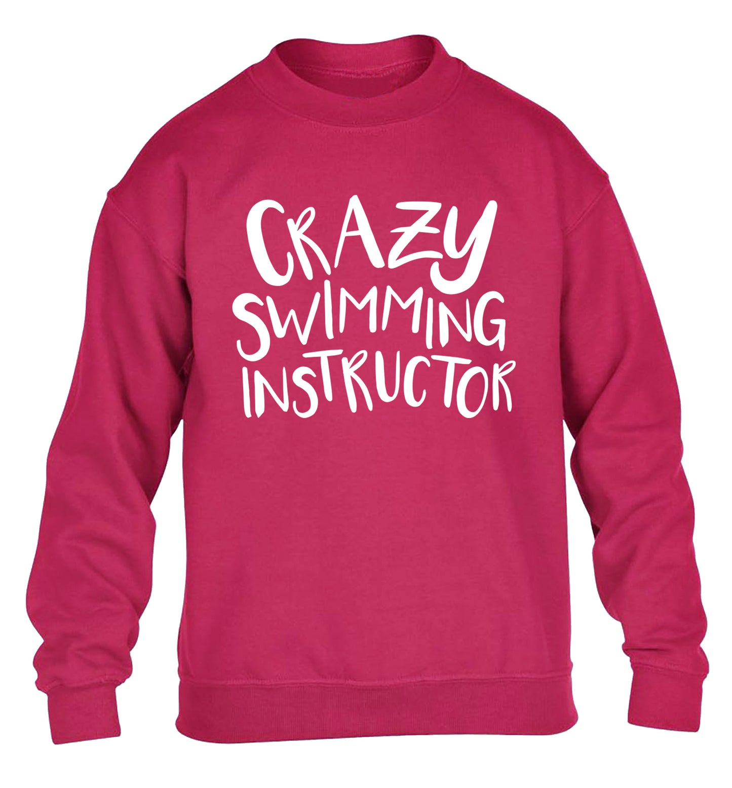 Crazy swimming instructor children's pink sweater 12-13 Years