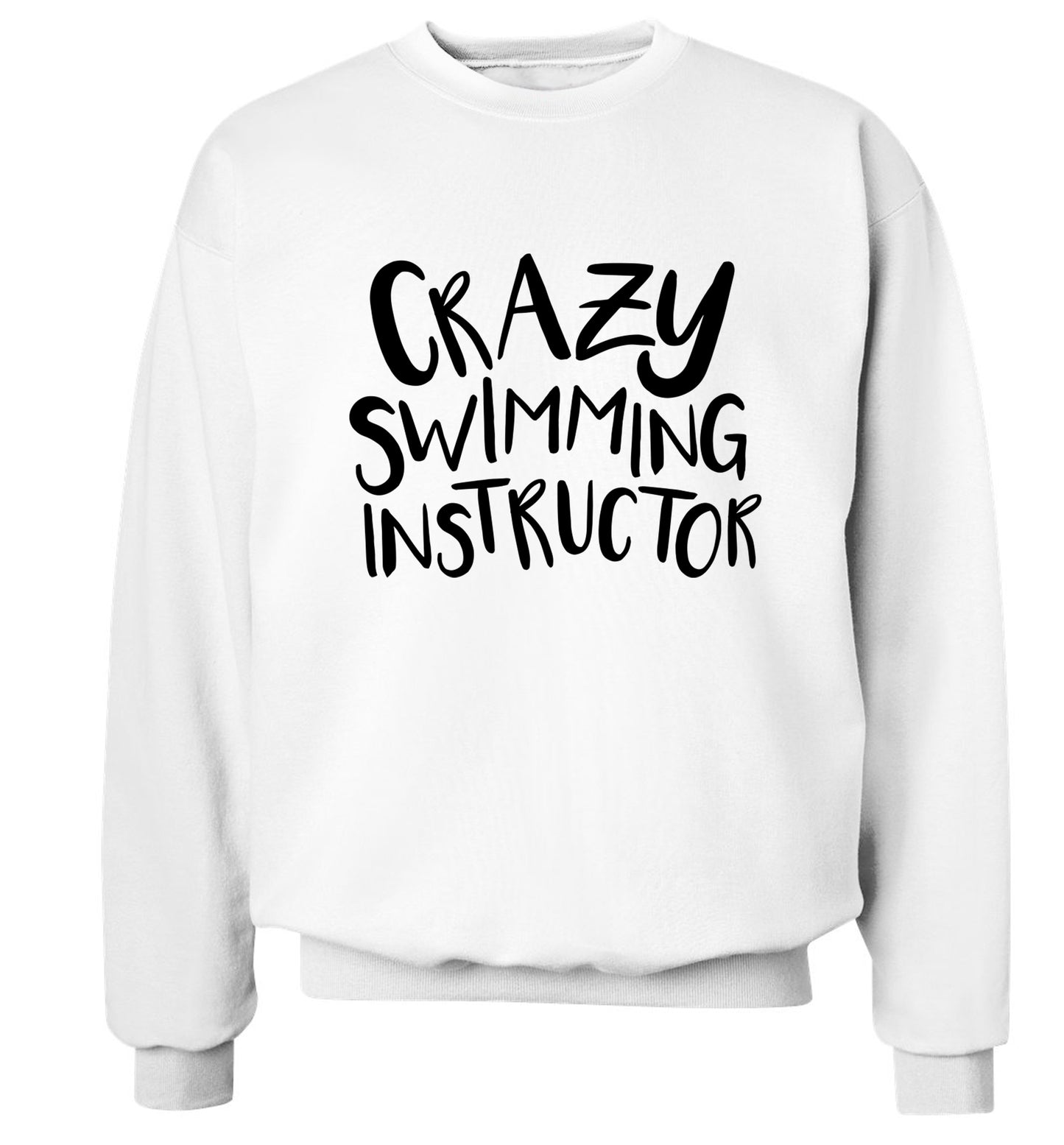 Crazy swimming instructor Adult's unisex white Sweater 2XL