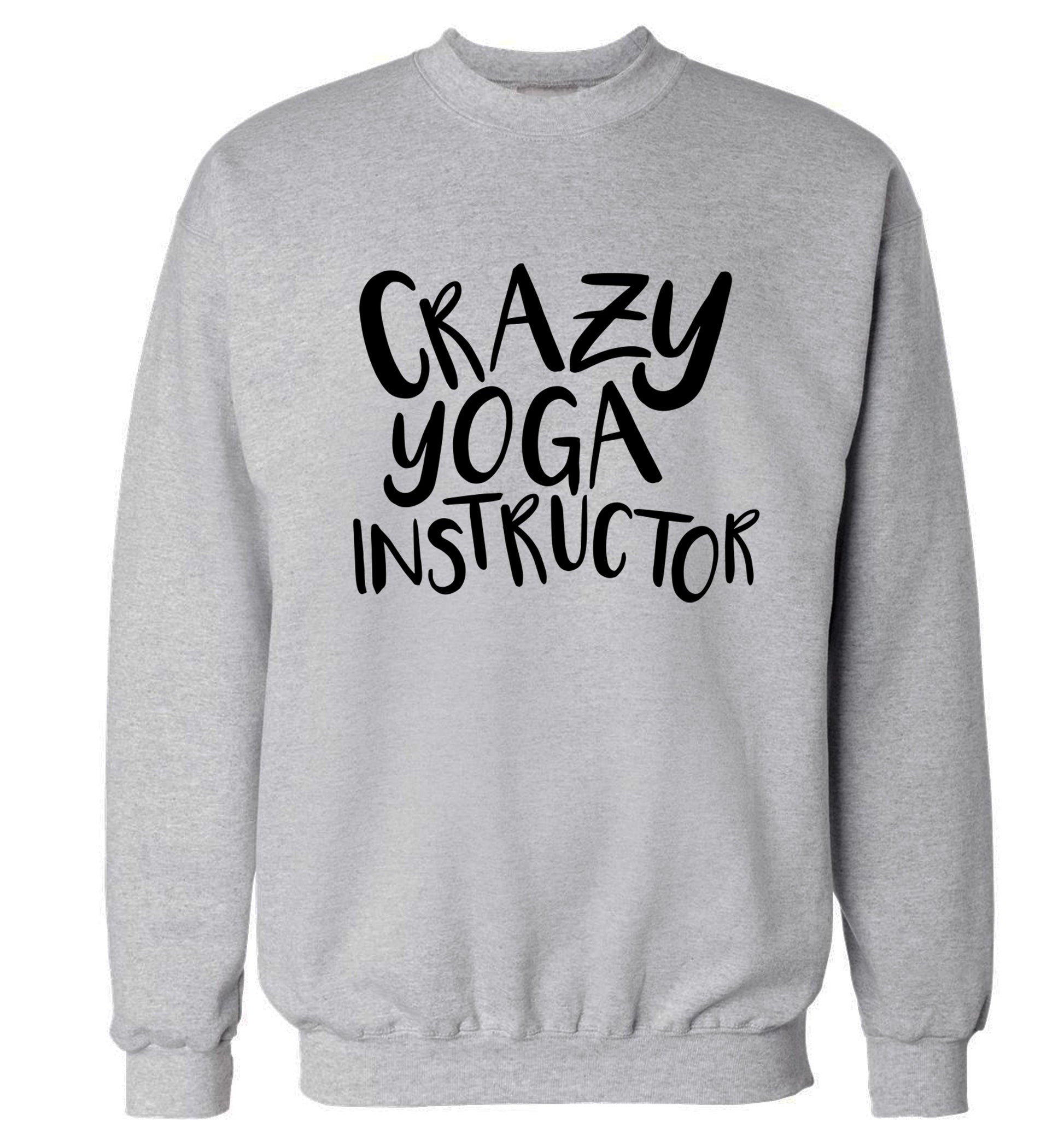 Crazy yoga instructor Adult's unisex grey Sweater 2XL