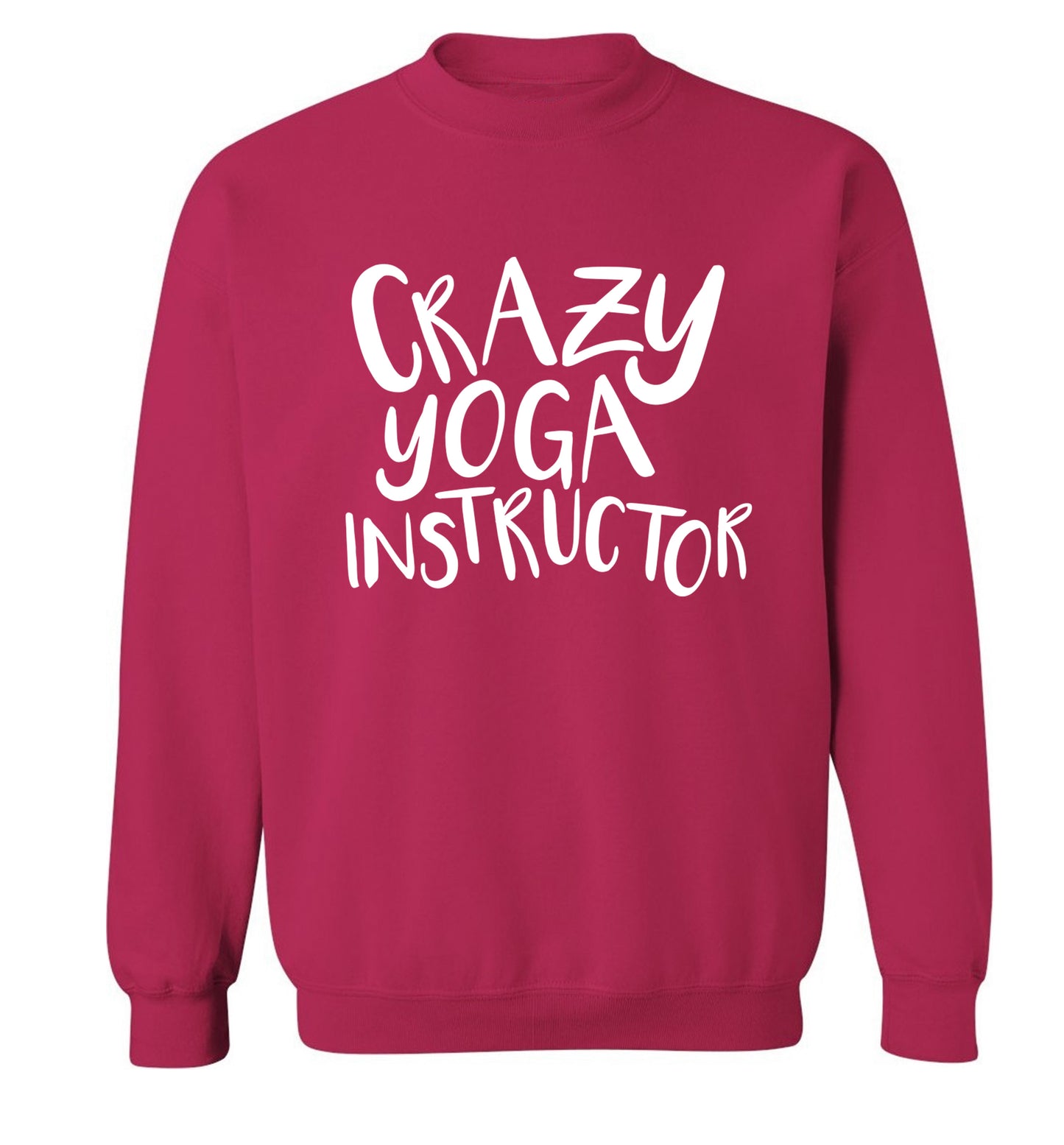 Crazy yoga instructor Adult's unisex pink Sweater 2XL