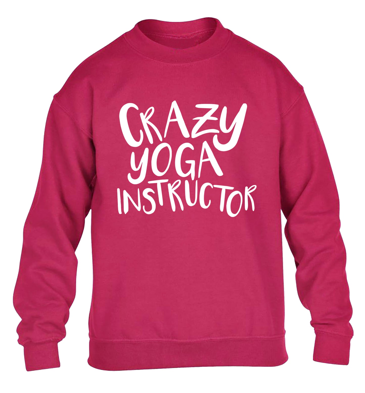 Crazy yoga instructor children's pink sweater 12-13 Years