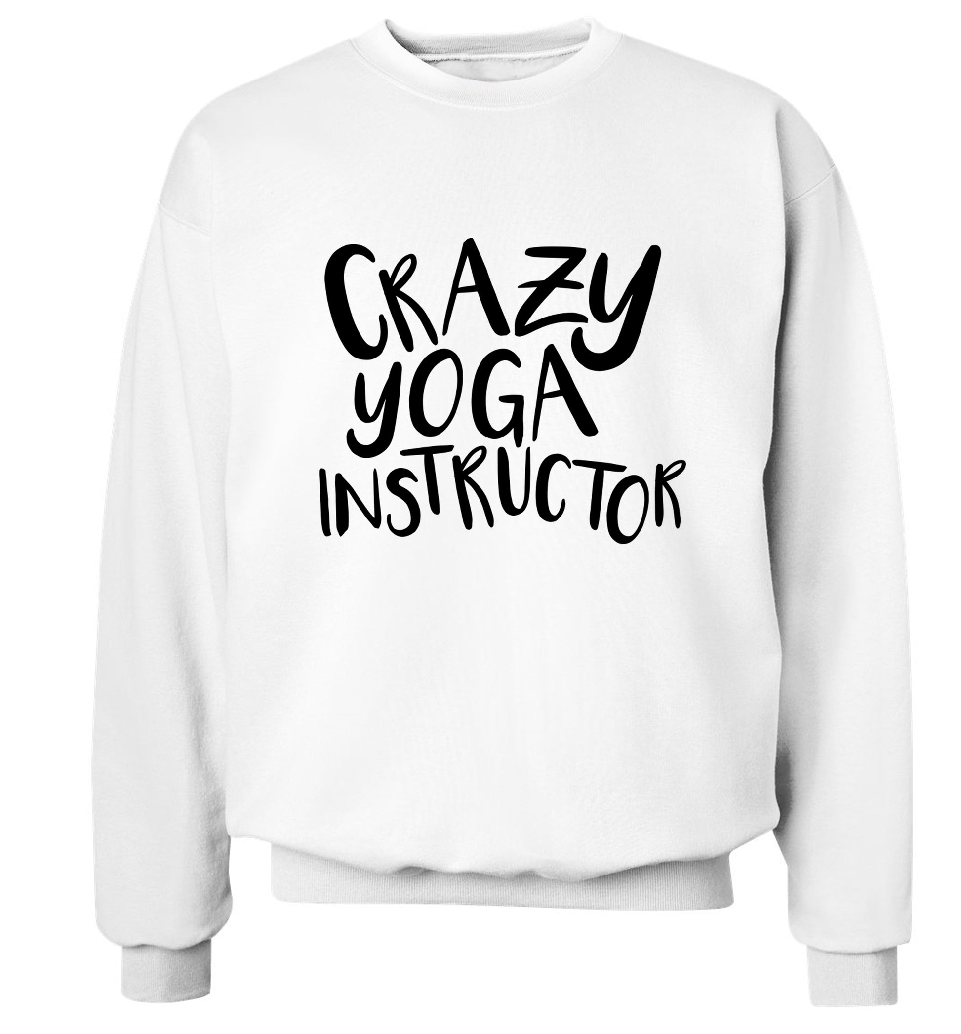 Crazy yoga instructor Adult's unisex white Sweater 2XL