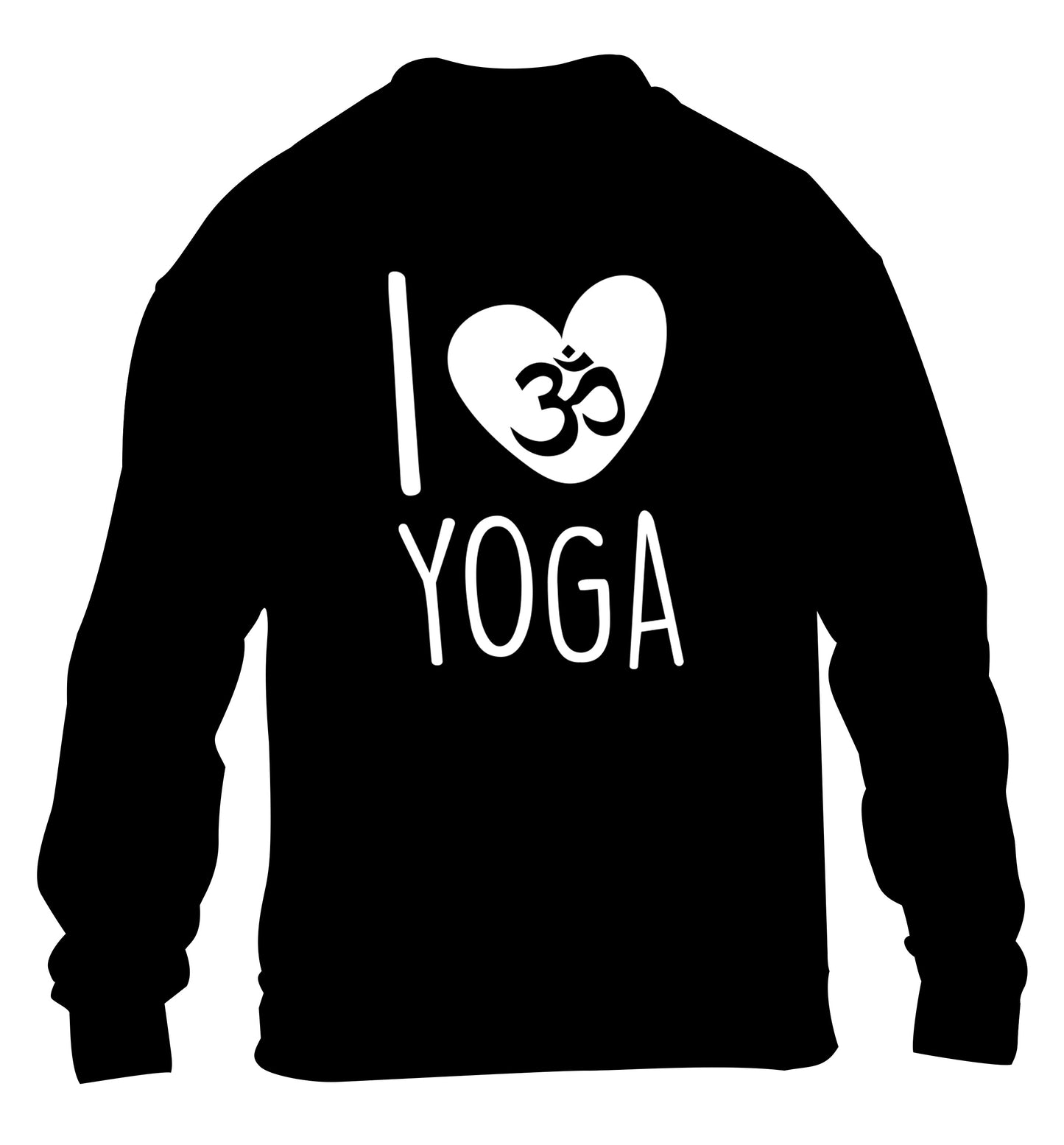 I love yoga children's black sweater 12-13 Years