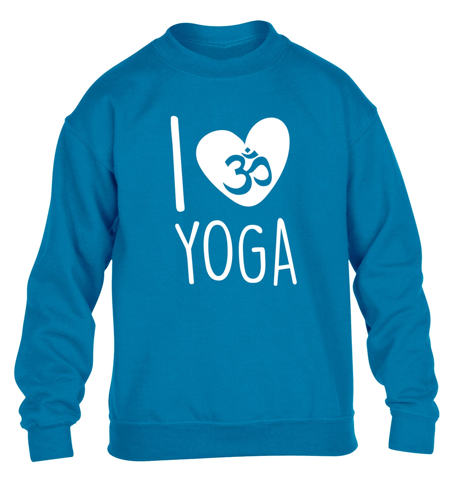 I love yoga children's blue sweater 12-13 Years