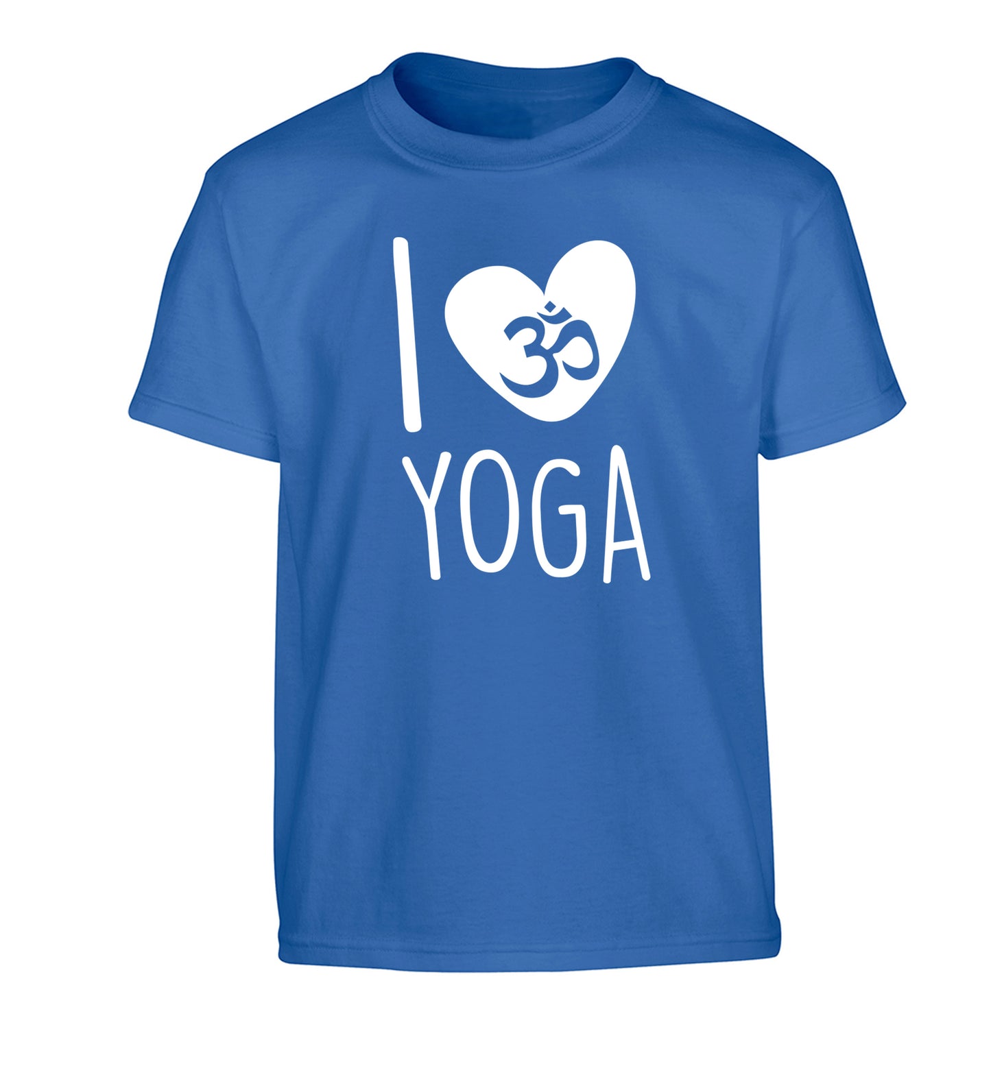 I love yoga Children's blue Tshirt 12-13 Years