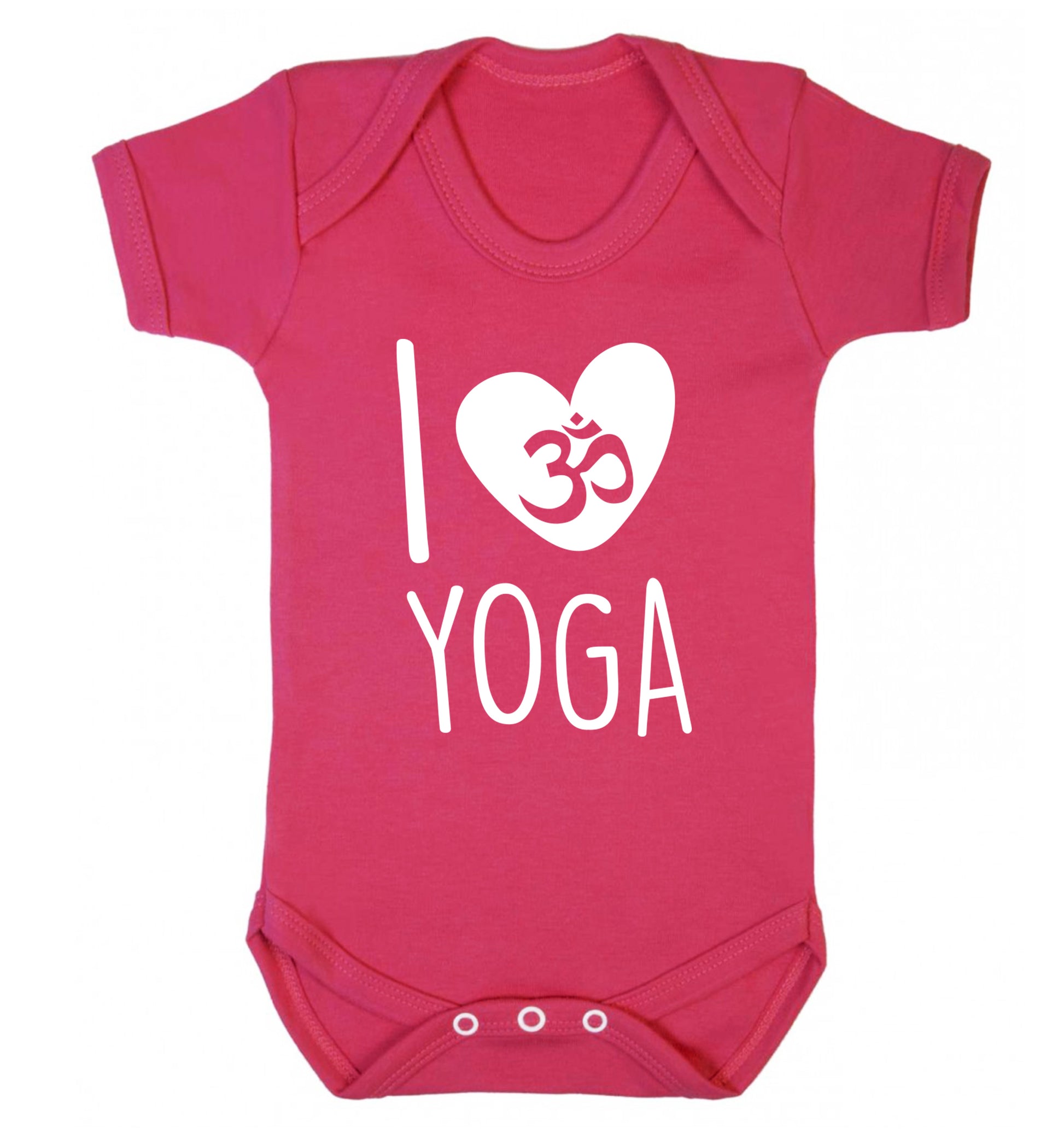 I love yoga Baby Vest dark pink 18-24 months