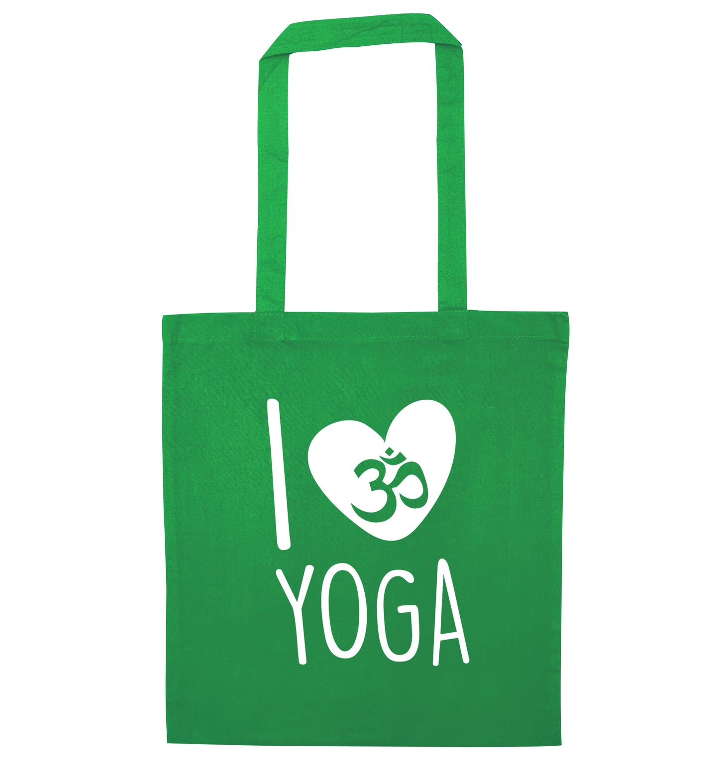 I love yoga green tote bag