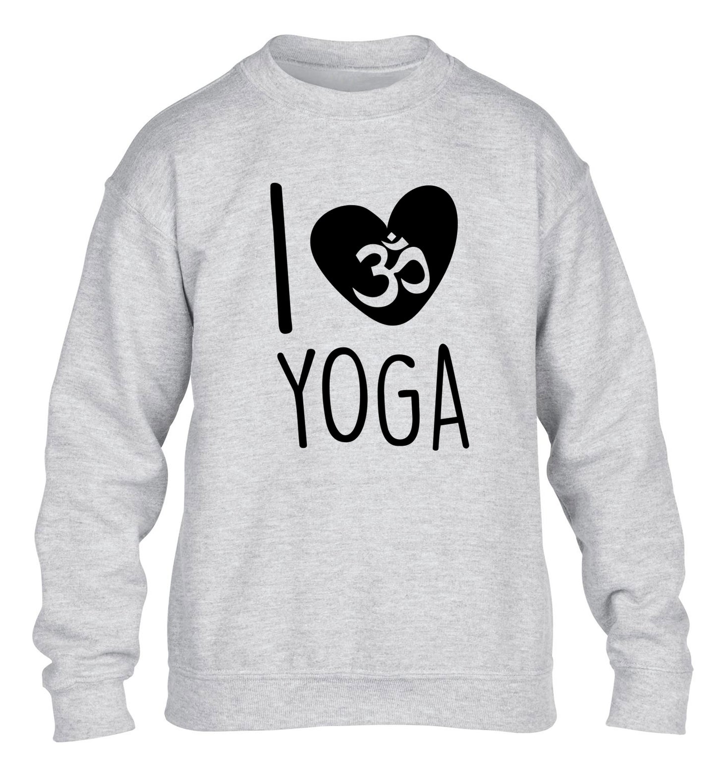 I love yoga children's grey sweater 12-13 Years