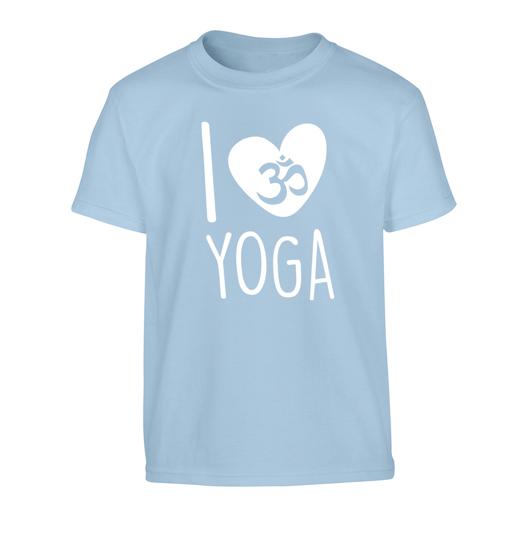 I love yoga Children's light blue Tshirt 12-13 Years