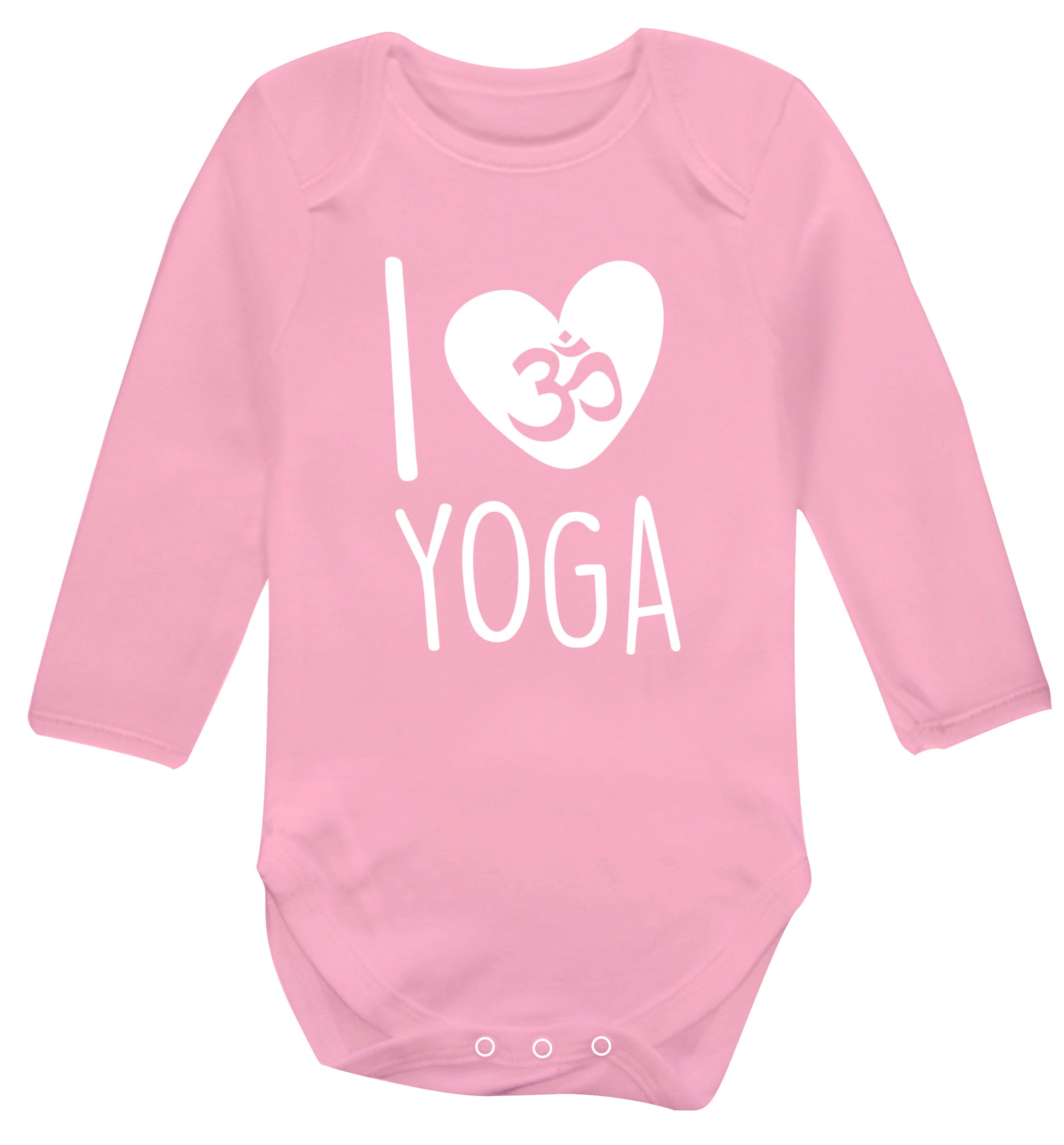 I love yoga Baby Vest long sleeved pale pink 6-12 months