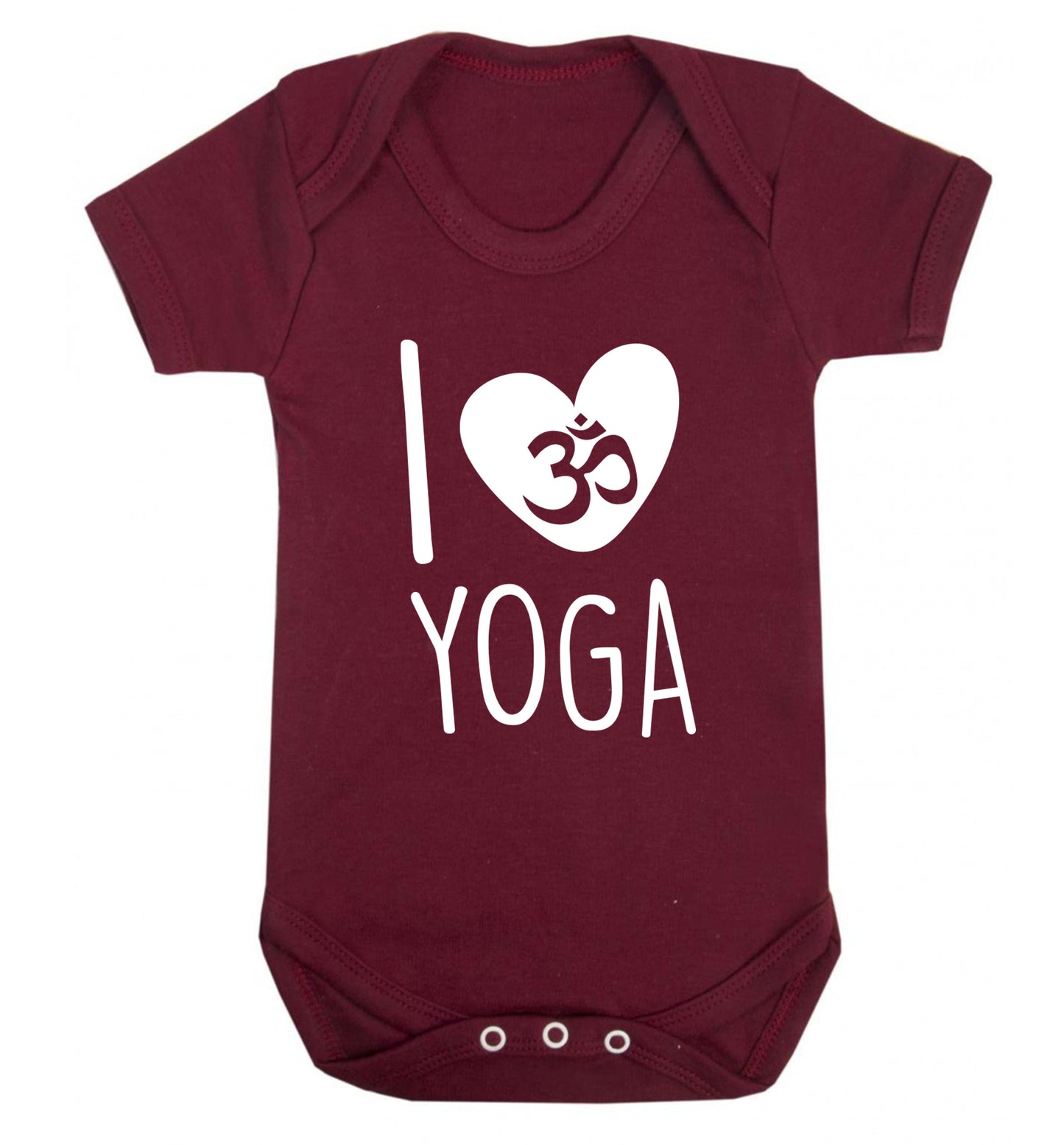 I love yoga Baby Vest maroon 18-24 months