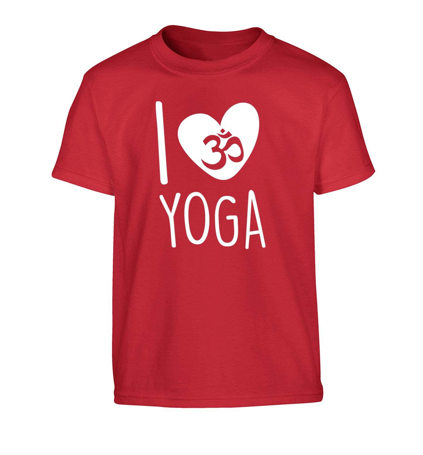 I love yoga Children's red Tshirt 12-13 Years