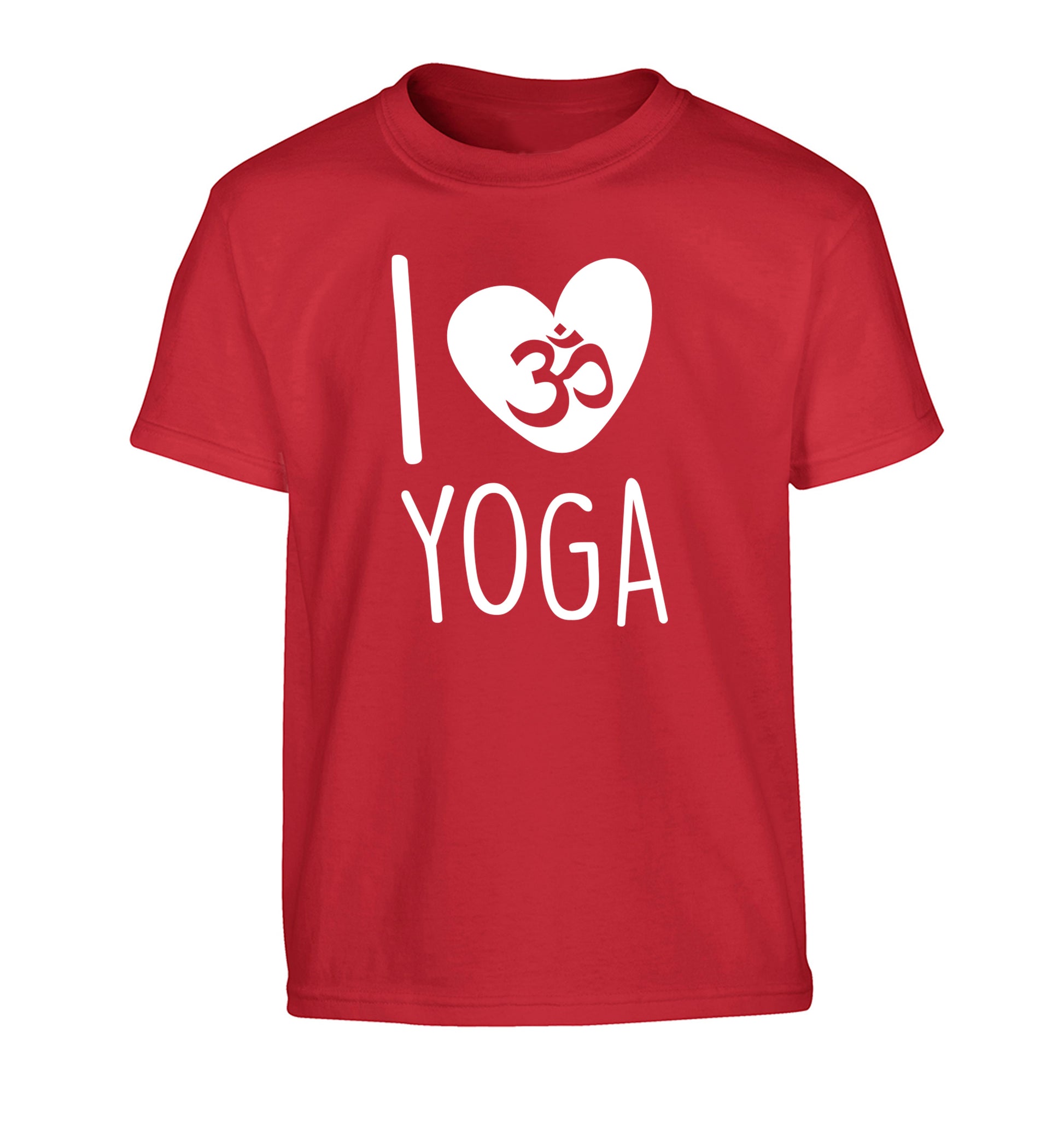 I love yoga Children's red Tshirt 12-13 Years