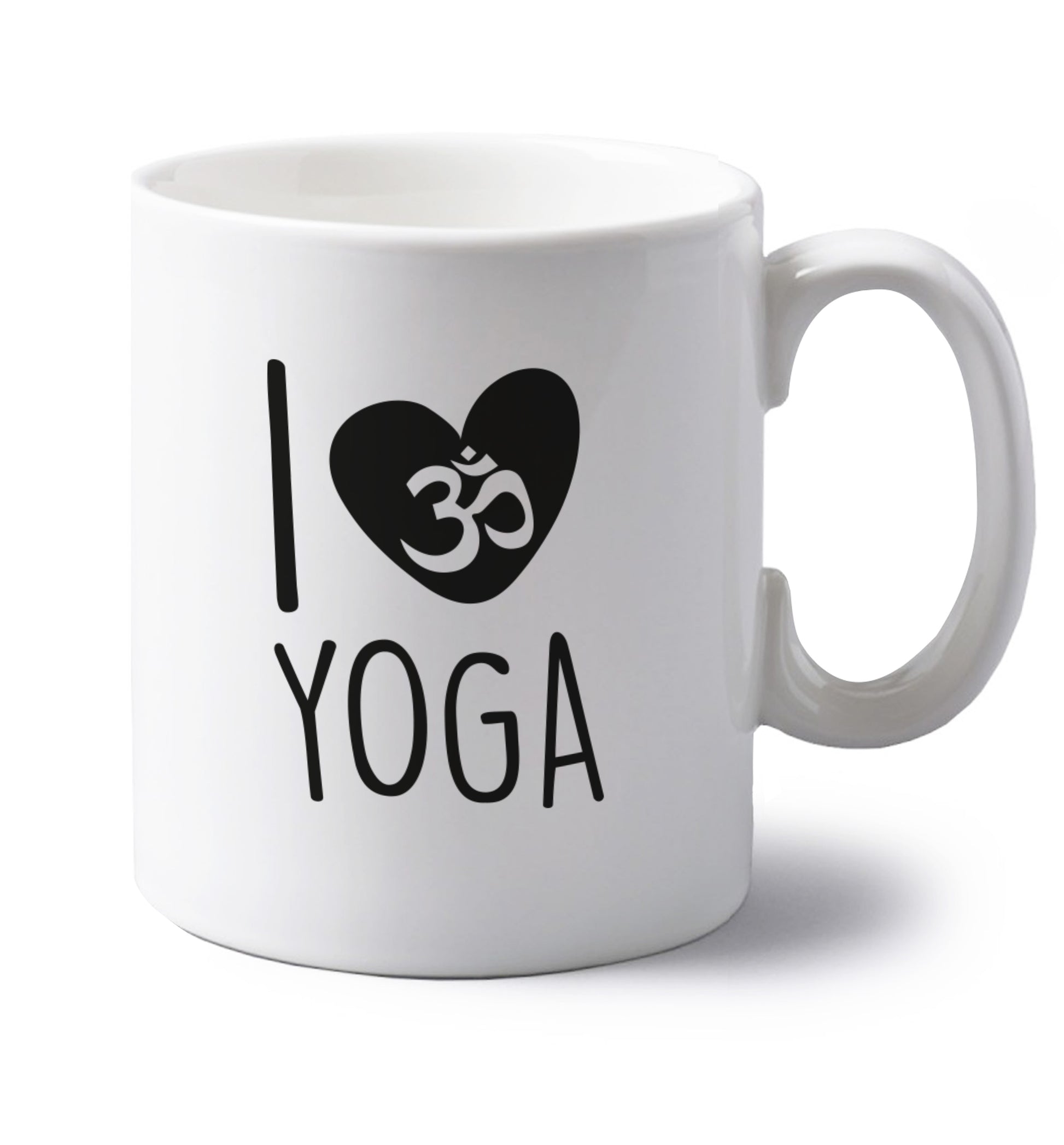 I love yoga left handed white ceramic mug 
