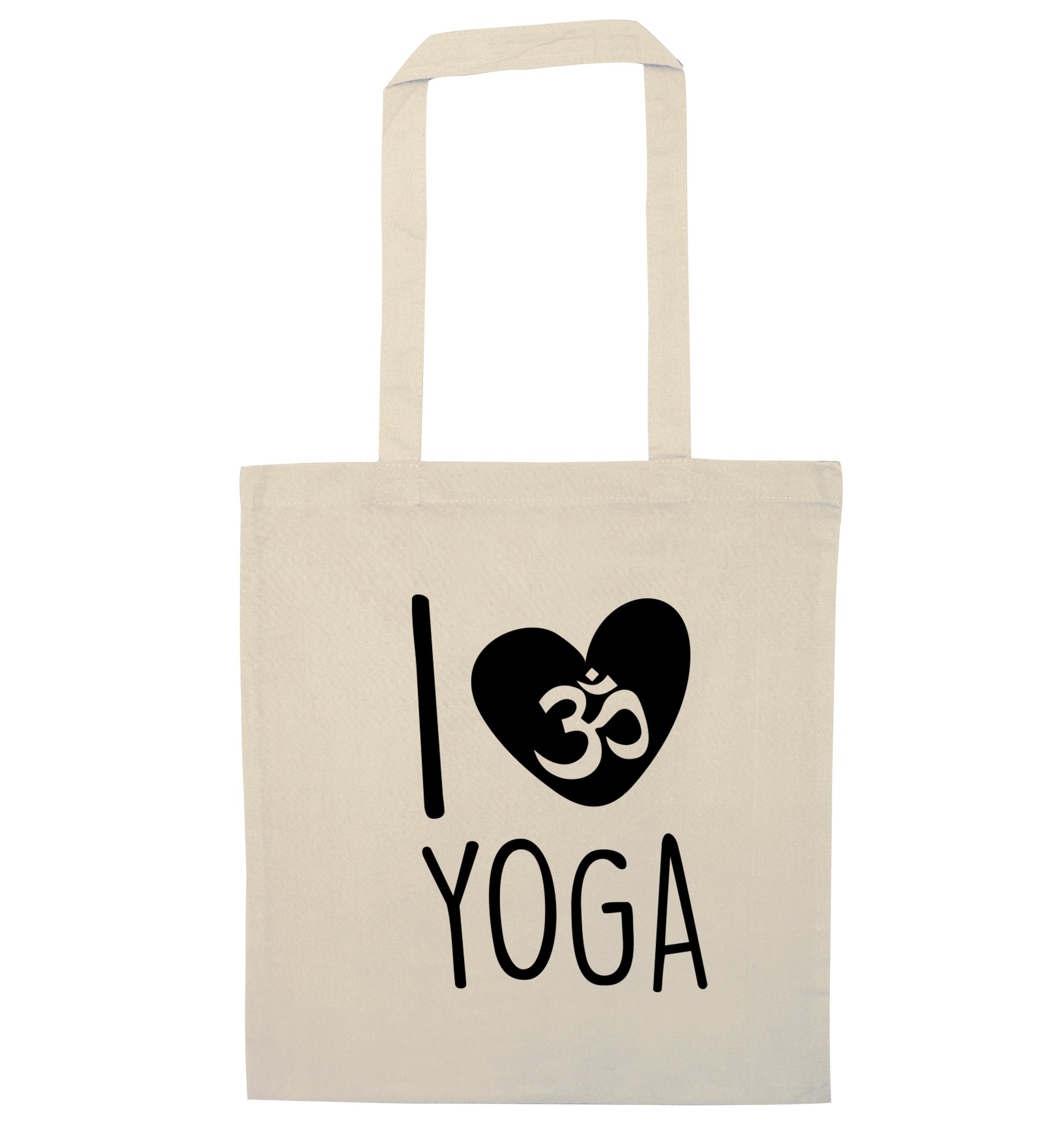 I love yoga natural tote bag