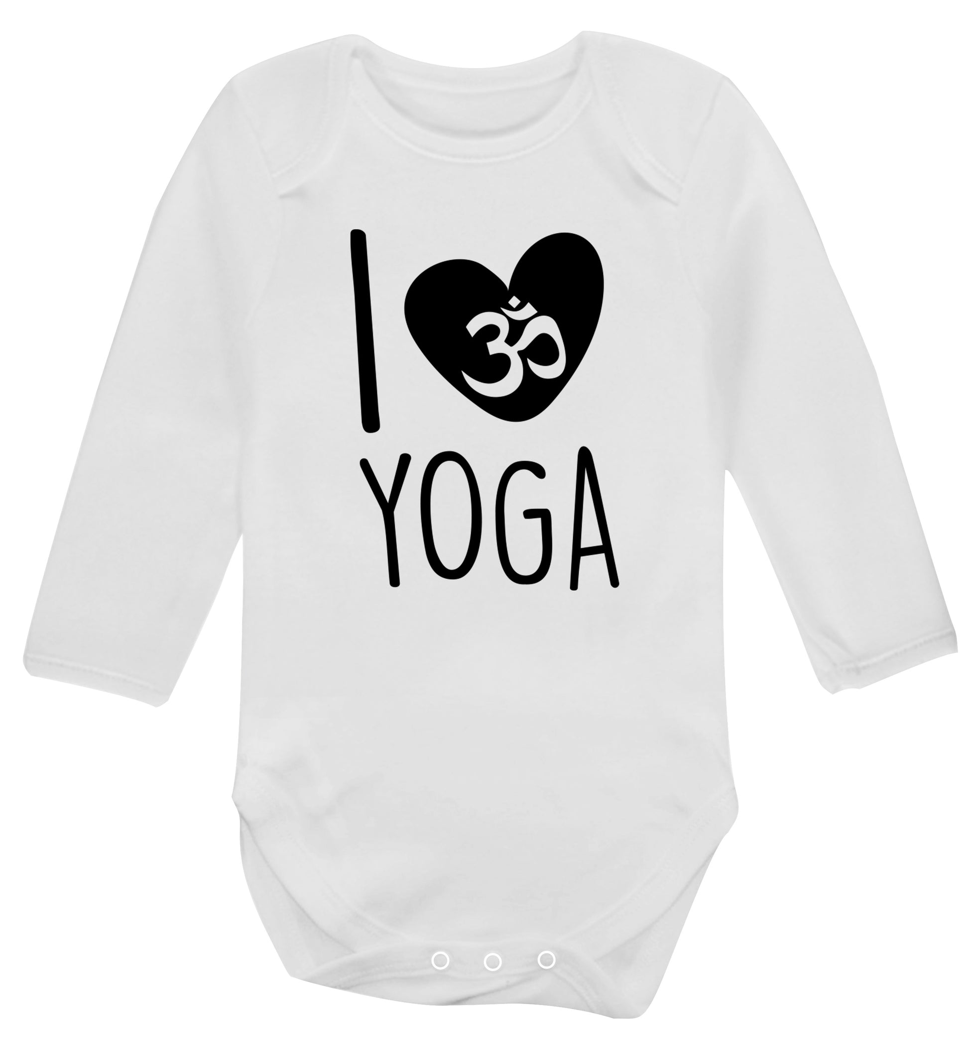 I love yoga Baby Vest long sleeved white 6-12 months