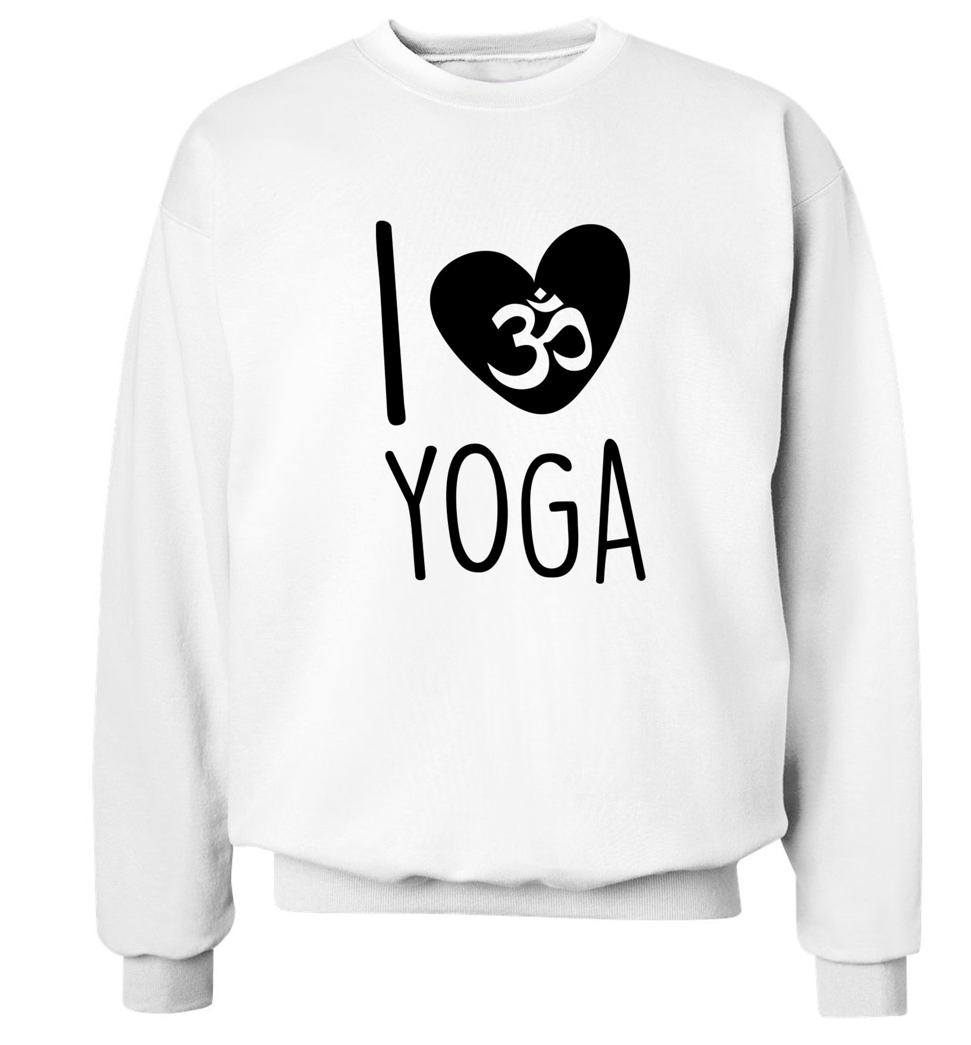 I love yoga Adult's unisex white Sweater 2XL