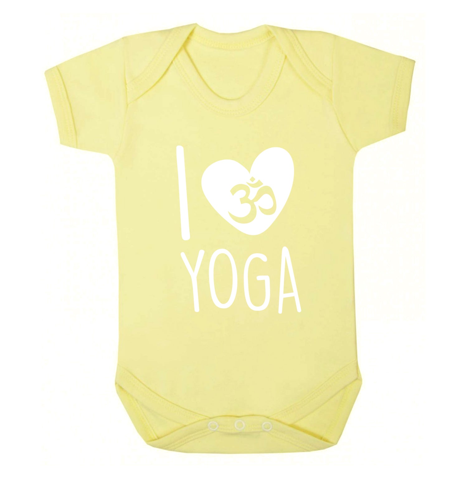 I love yoga Baby Vest pale yellow 18-24 months