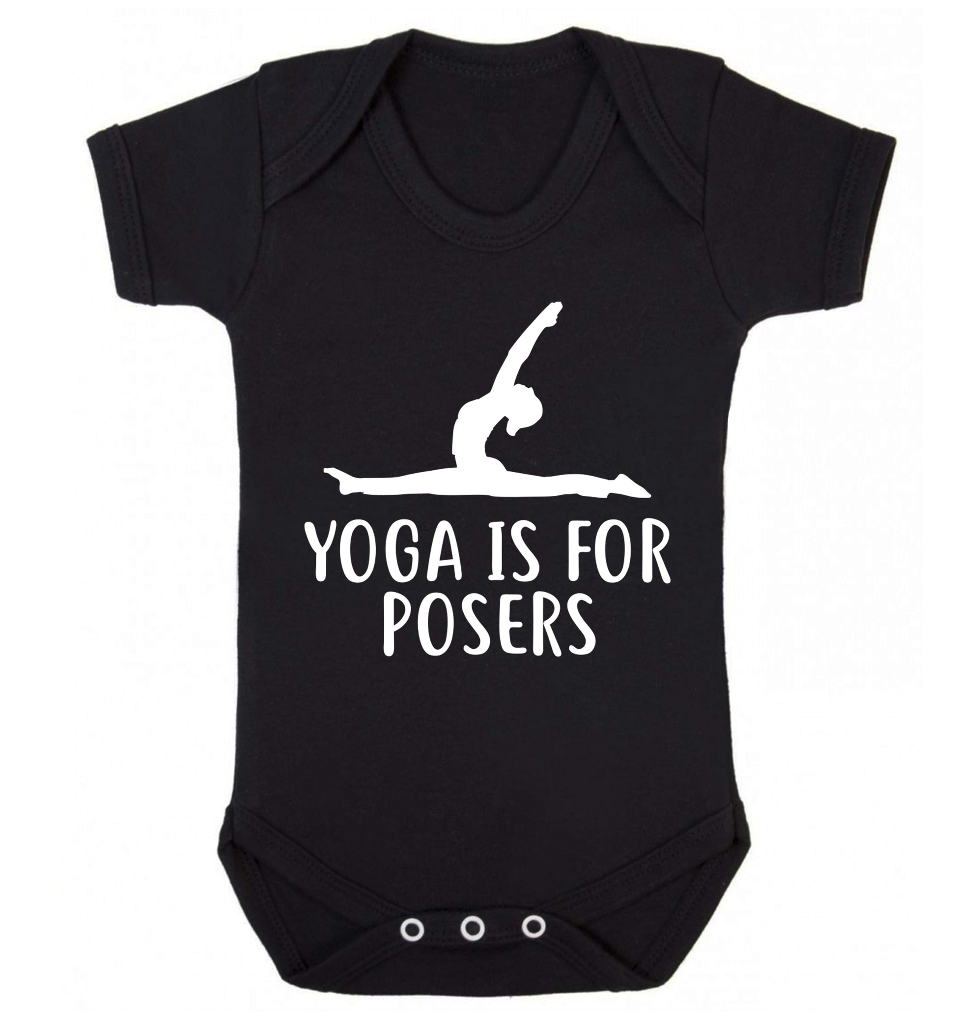 Yoga is for posers Baby Vest black 18-24 months