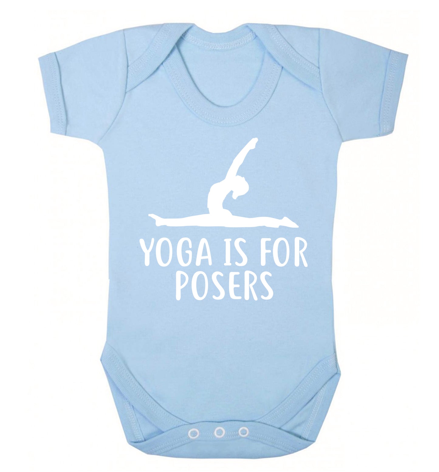 Yoga is for posers Baby Vest pale blue 18-24 months