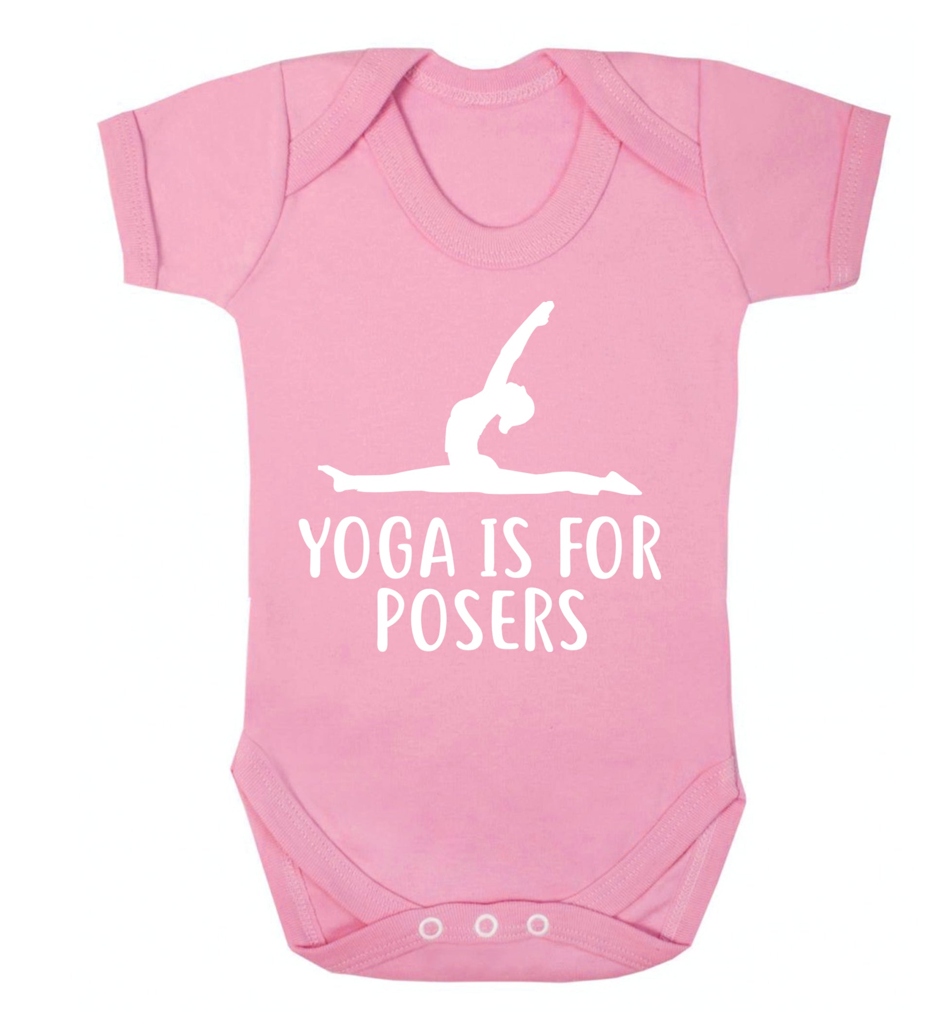 Yoga is for posers Baby Vest pale pink 18-24 months