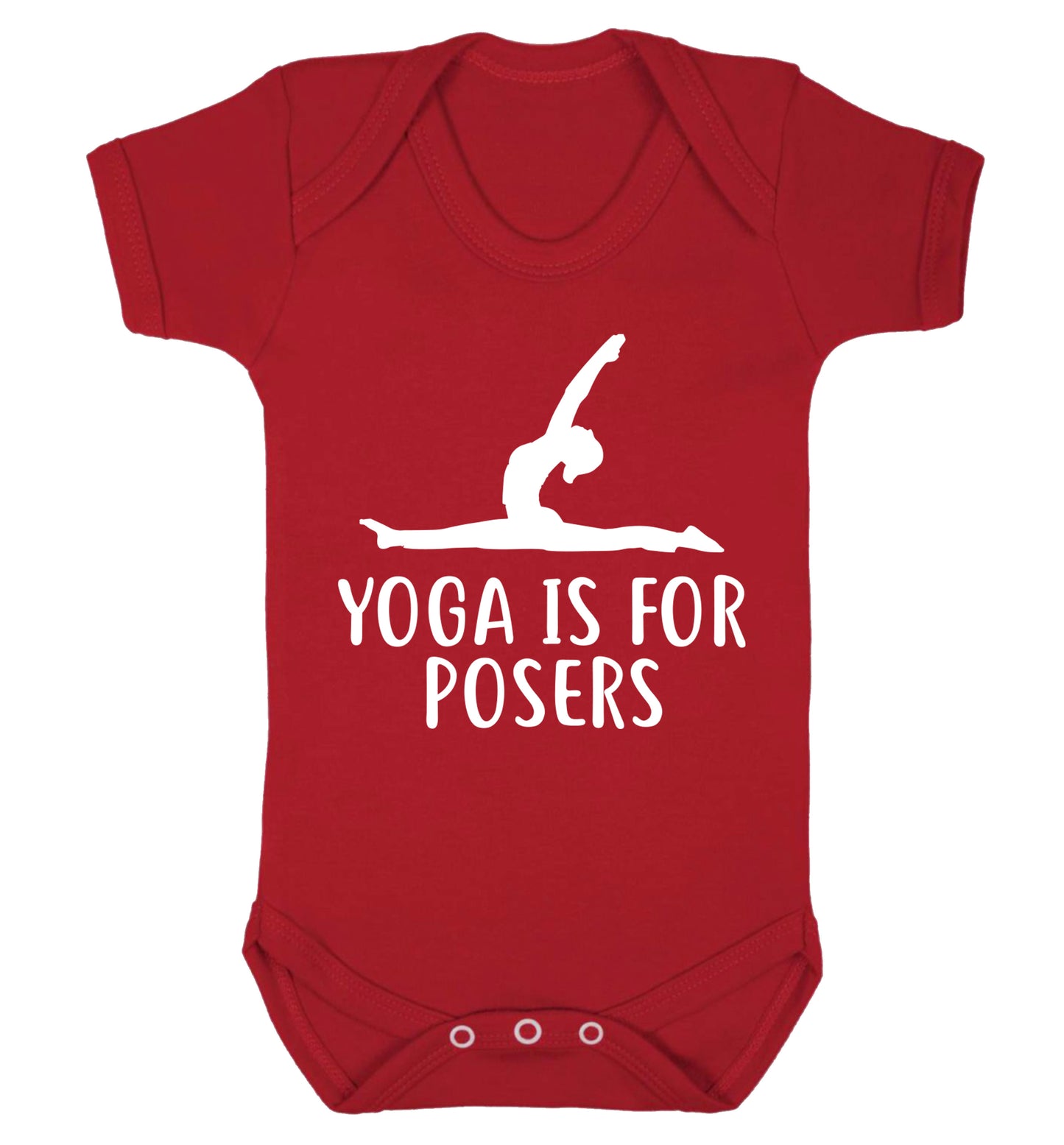 Yoga is for posers Baby Vest red 18-24 months