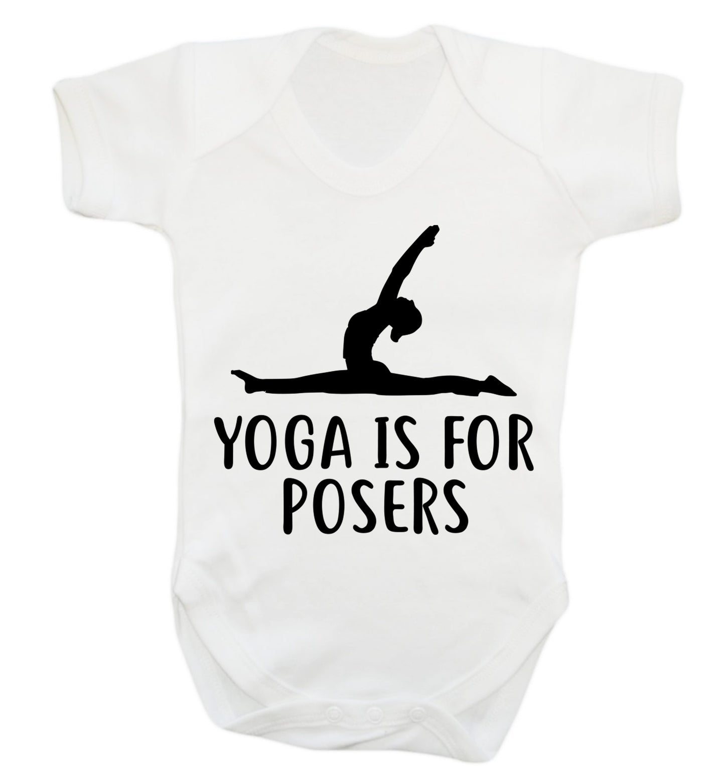 Yoga is for posers Baby Vest white 18-24 months
