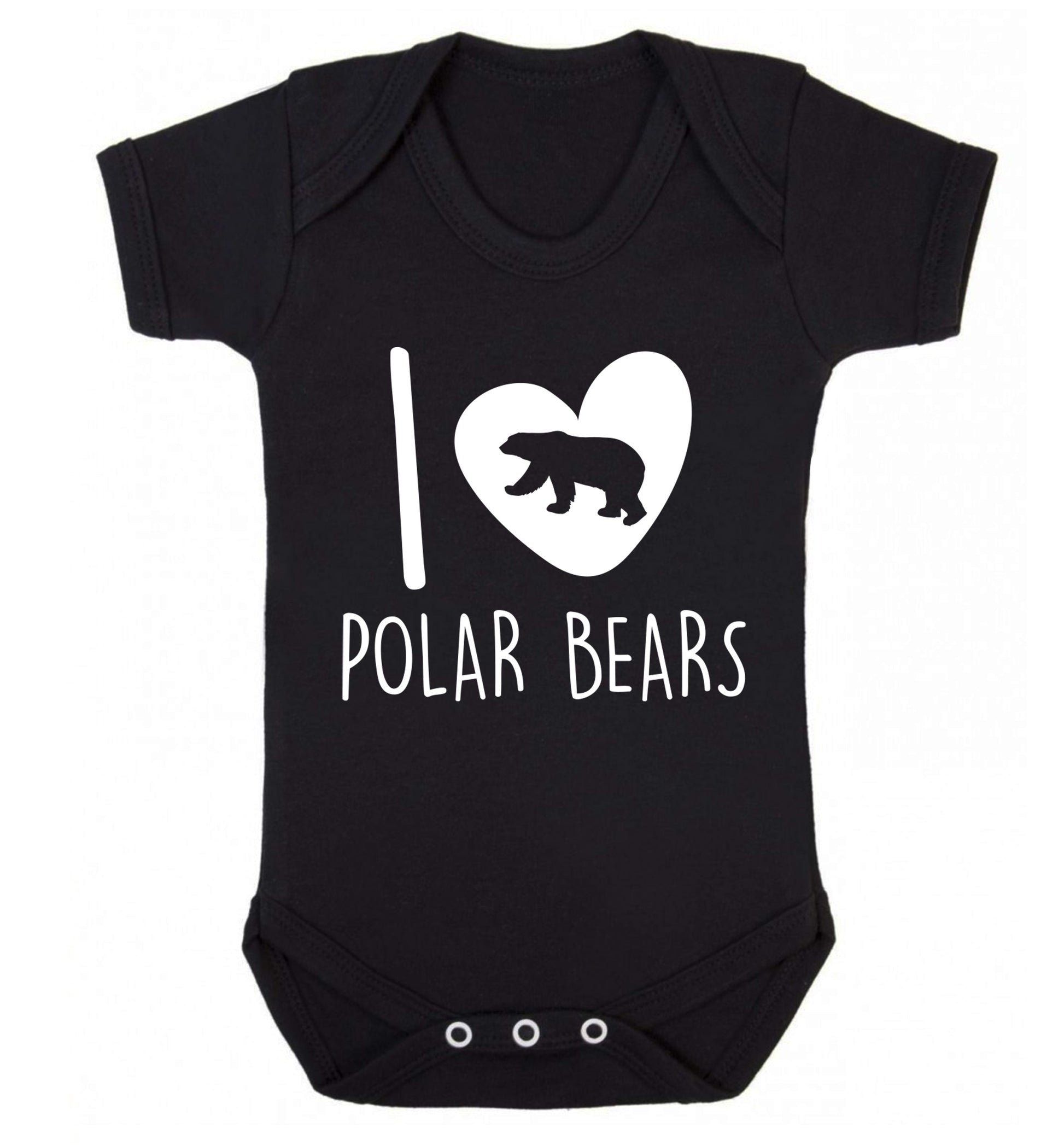 I Love Polar Bears Baby Vest black 18-24 months