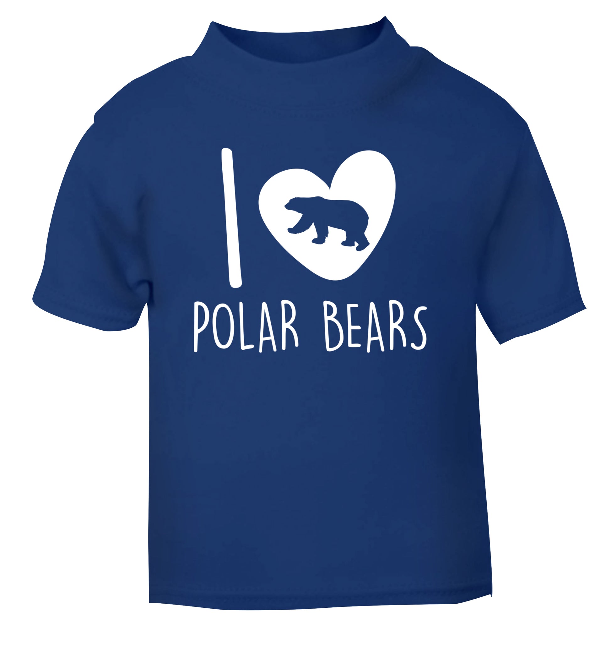 I Love Polar Bears blue Baby Toddler Tshirt 2 Years
