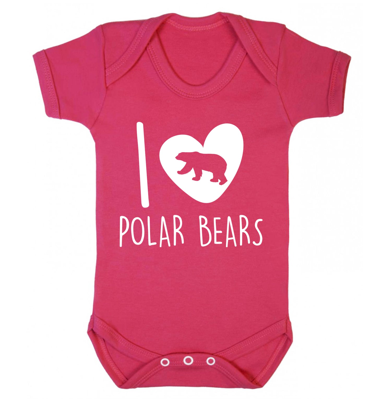 I Love Polar Bears Baby Vest dark pink 18-24 months