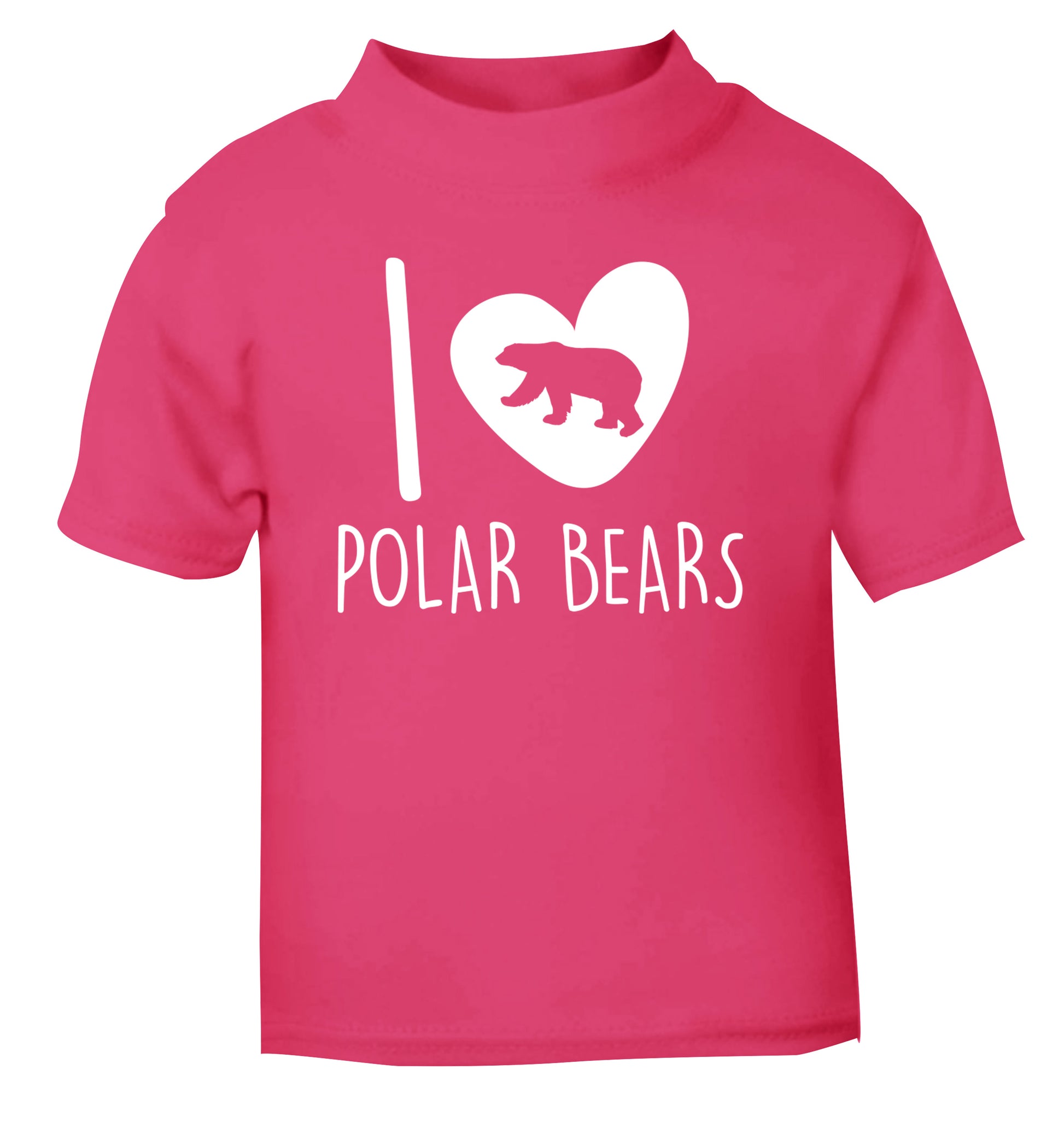 I Love Polar Bears pink Baby Toddler Tshirt 2 Years