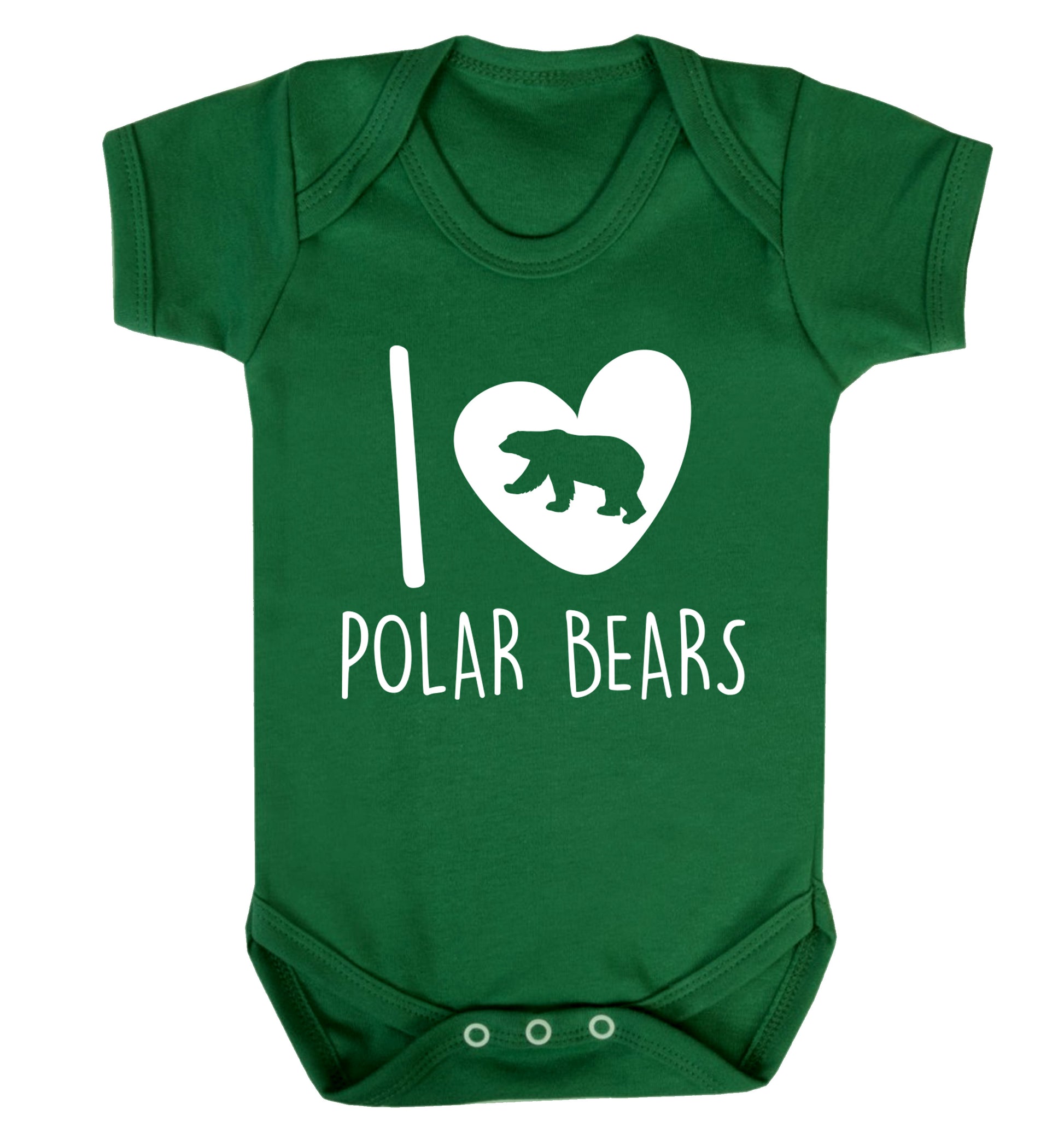 I Love Polar Bears Baby Vest green 18-24 months