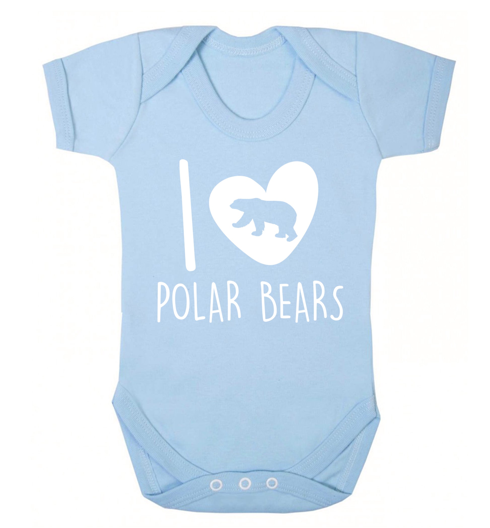 I Love Polar Bears Baby Vest pale blue 18-24 months