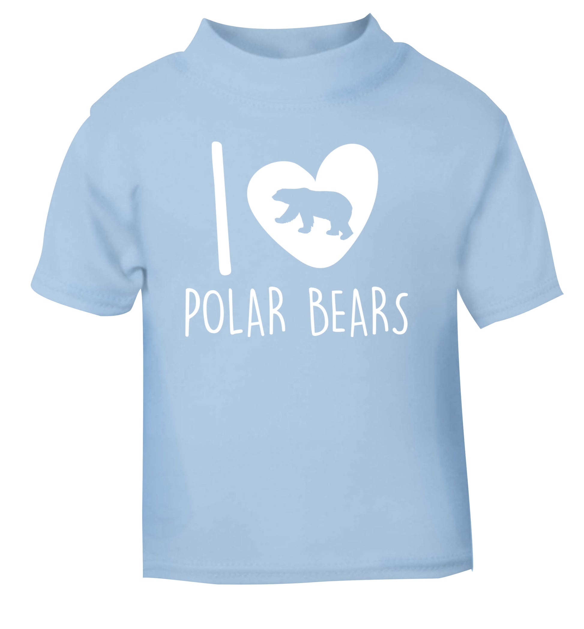I Love Polar Bears light blue Baby Toddler Tshirt 2 Years