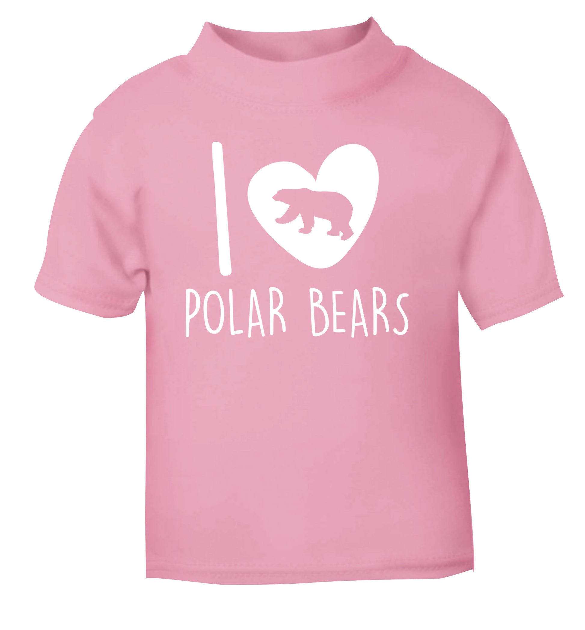 I Love Polar Bears light pink Baby Toddler Tshirt 2 Years