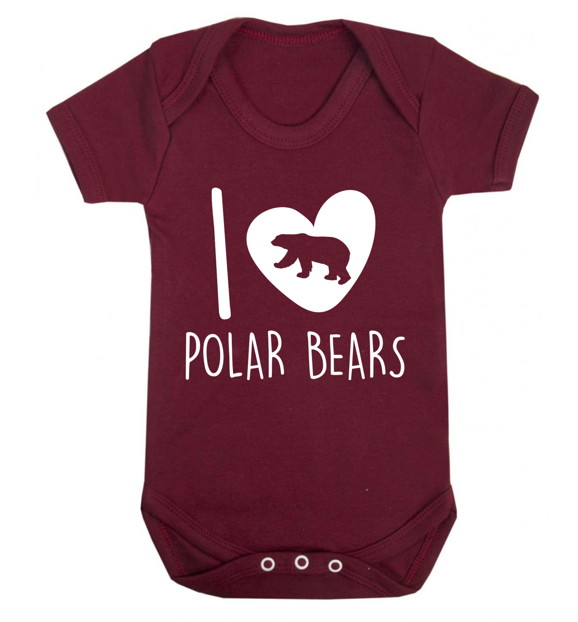 I Love Polar Bears Baby Vest maroon 18-24 months