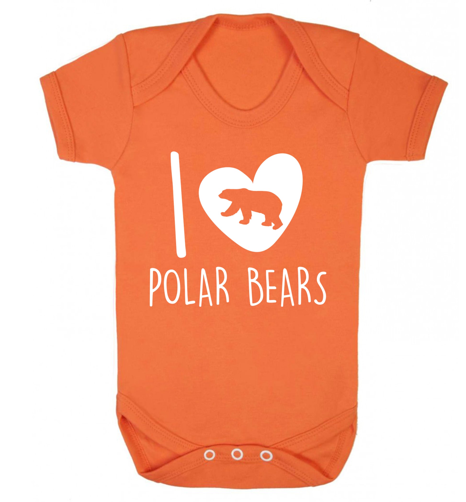I Love Polar Bears Baby Vest orange 18-24 months