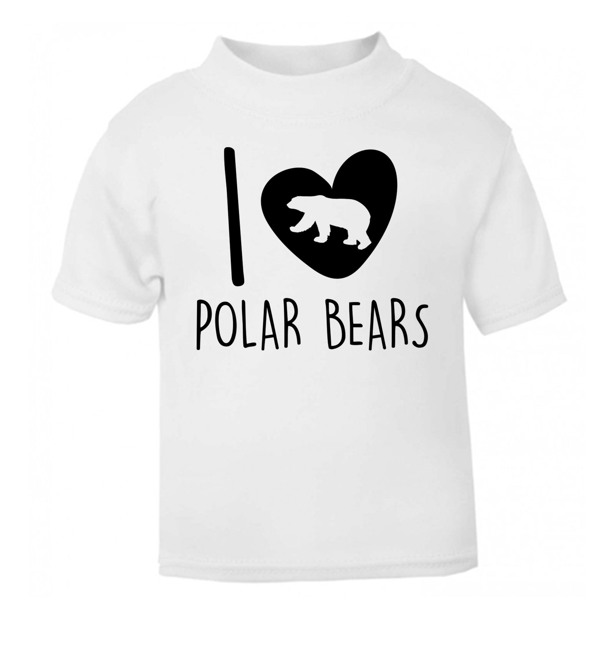 I Love Polar Bears white Baby Toddler Tshirt 2 Years