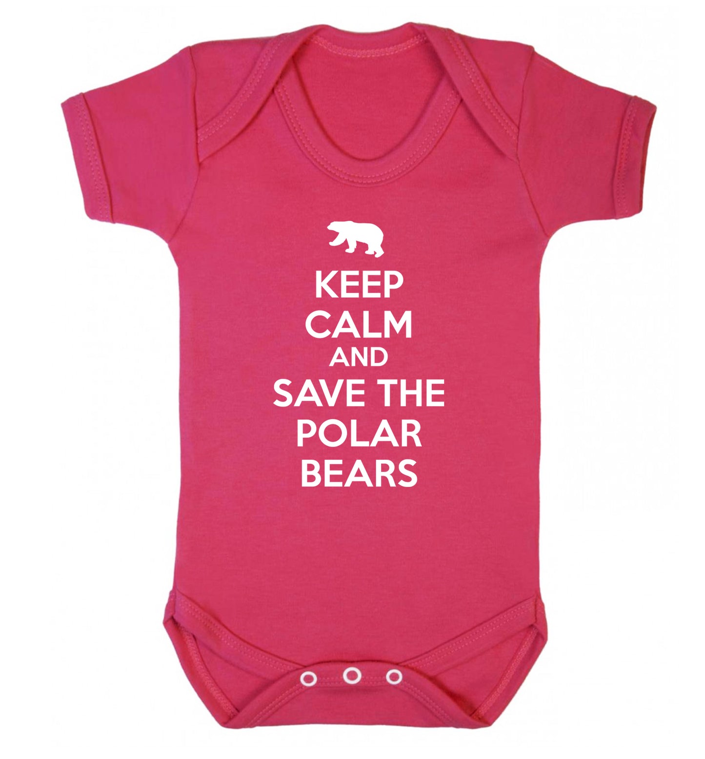 Keep calm and save the polar bears Baby Vest dark pink 18-24 months