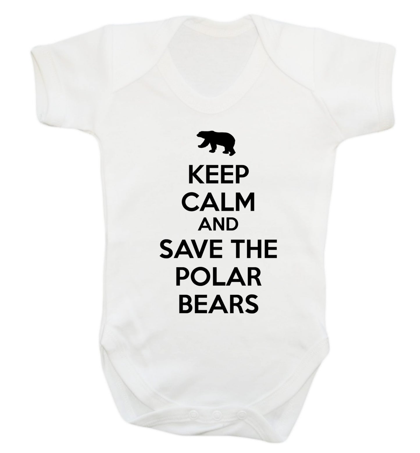 Keep calm and save the polar bears Baby Vest white 18-24 months