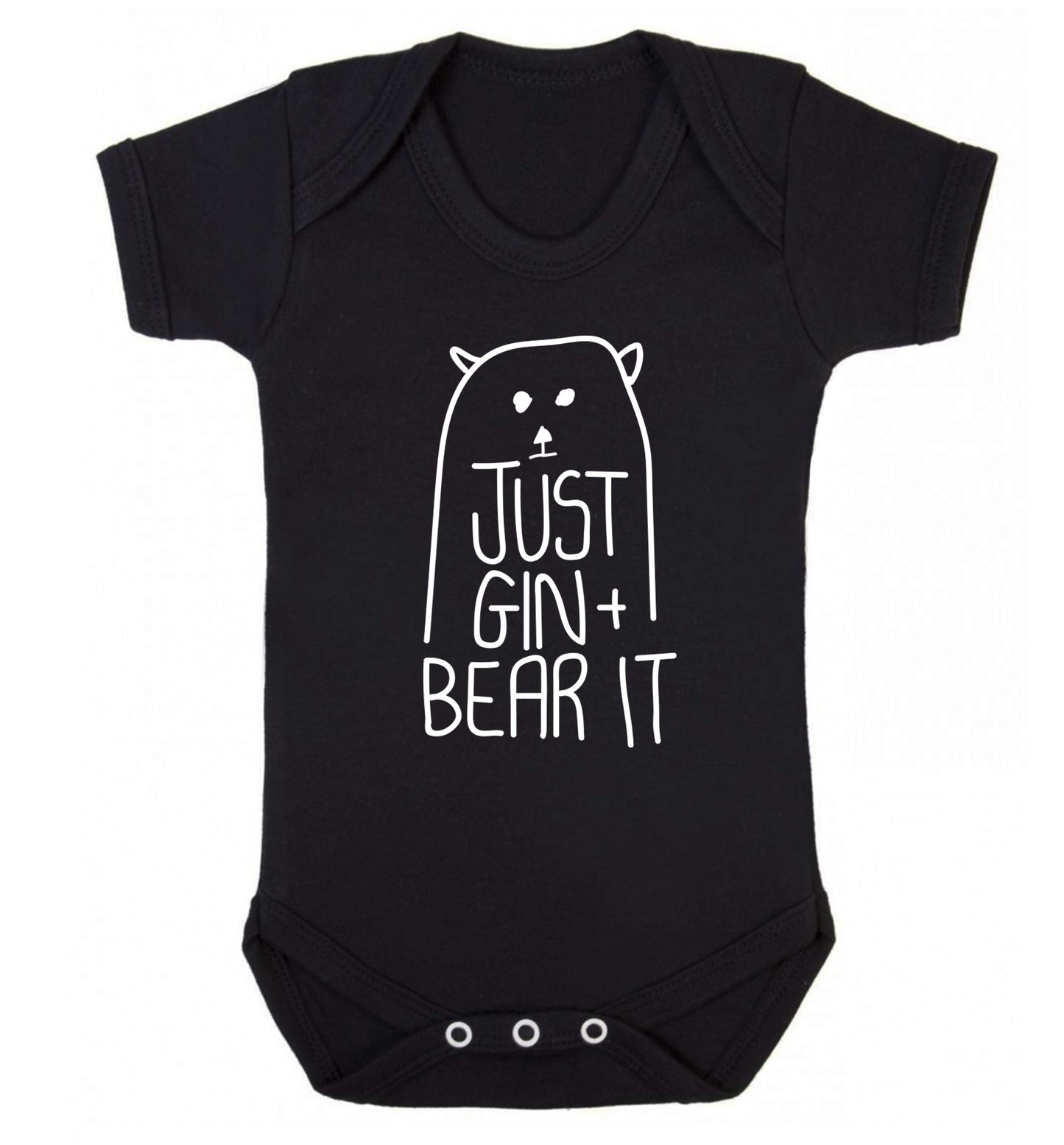 Just gin and bear it Baby Vest black 18-24 months