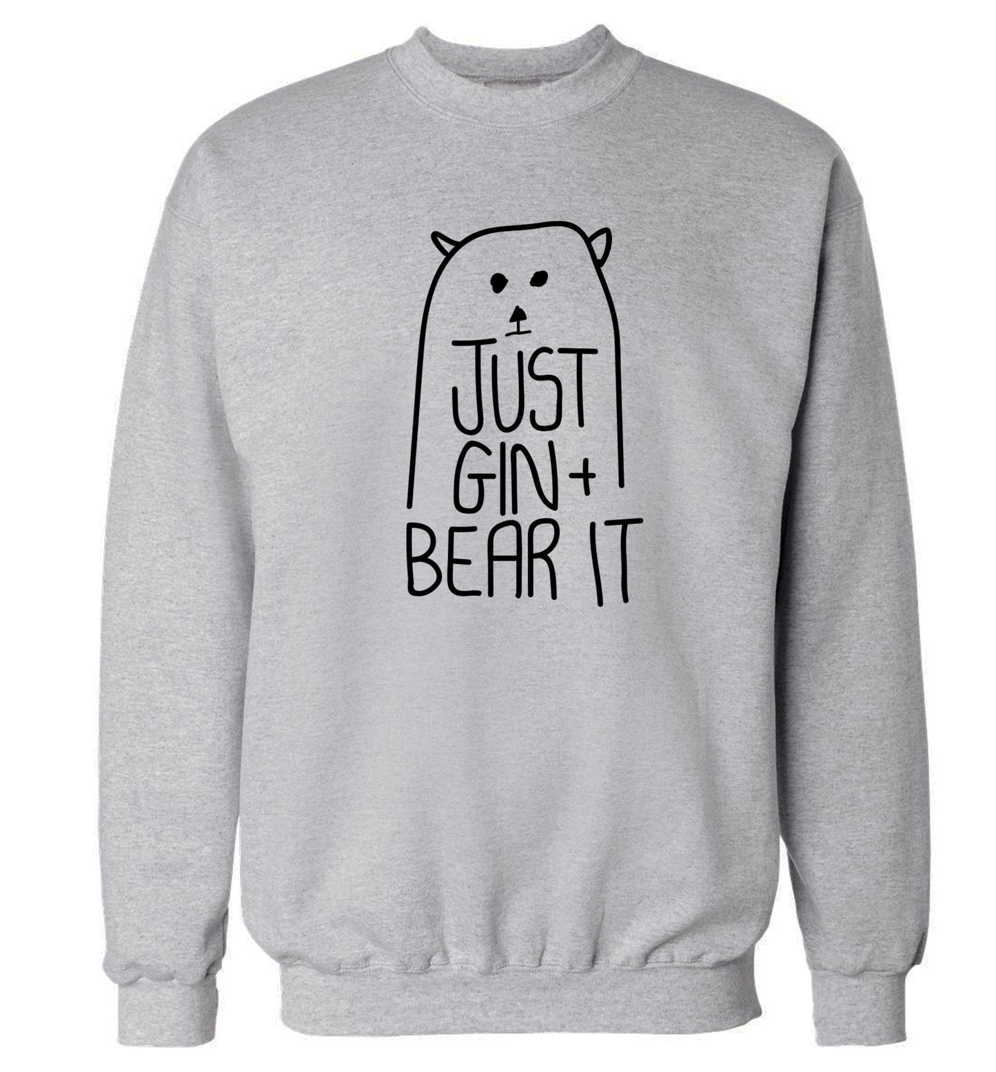 Just gin and bear it Adult's unisex grey Sweater 2XL
