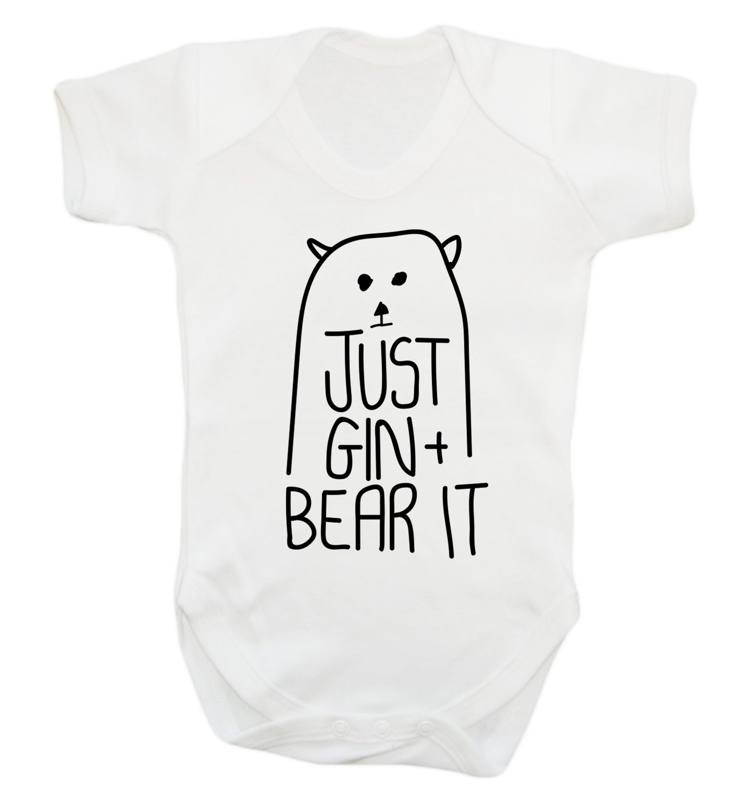 Just gin and bear it Baby Vest white 18-24 months