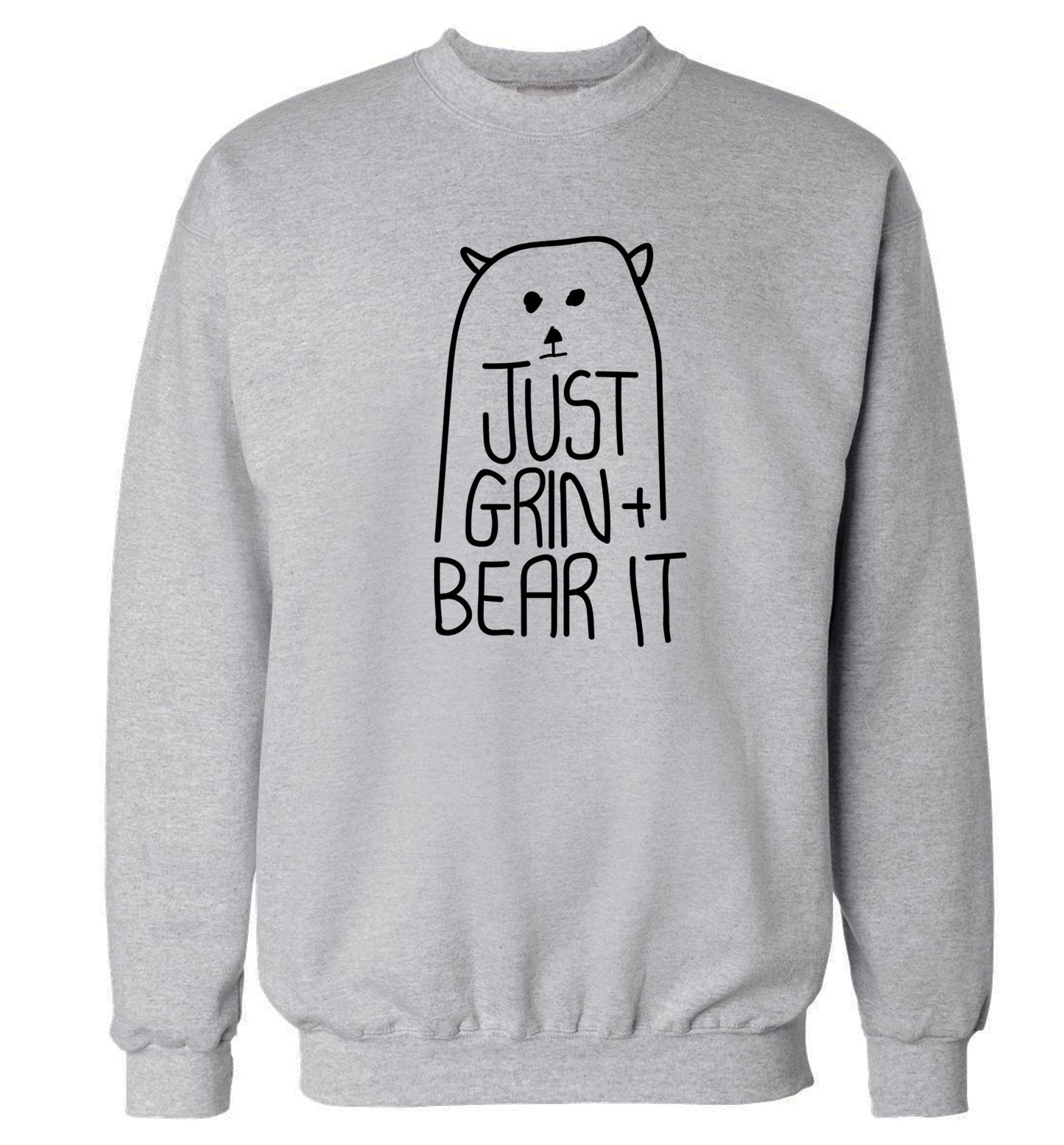 Just grin and bear it Adult's unisex grey Sweater 2XL