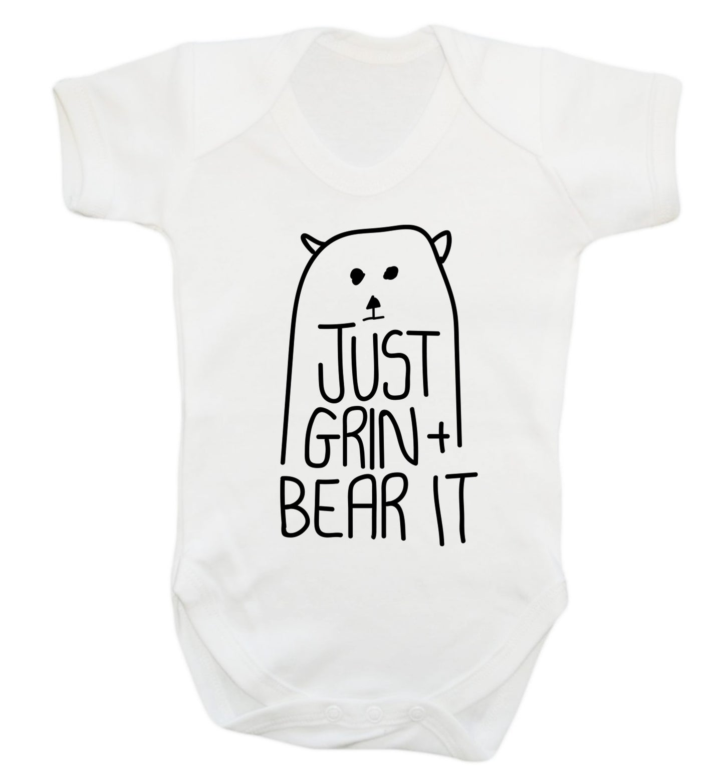 Just grin and bear it Baby Vest white 18-24 months