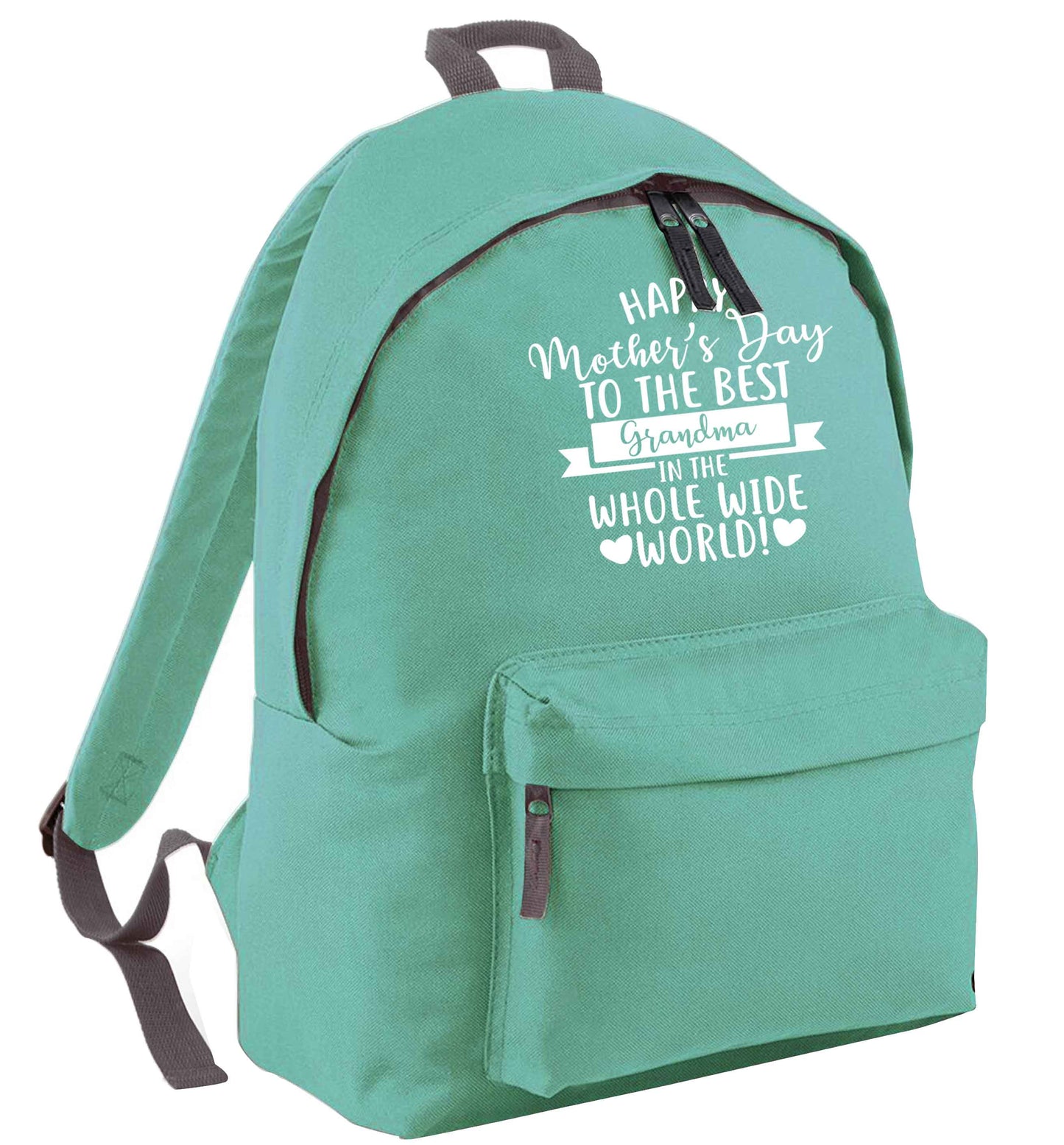 Happy mother's day to the best grandma in the world mint adults backpack