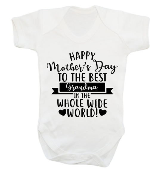 Happy mother's day to the best Grandma in the world Baby Vest white 18-24 months