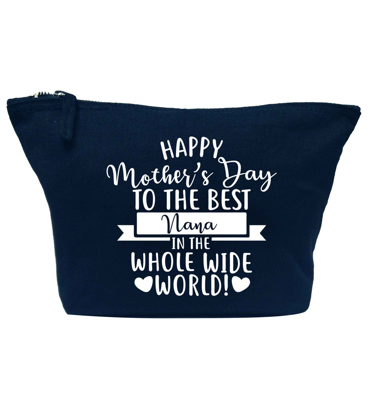 Happy mother's day to the best nana in the world navy makeup bag
