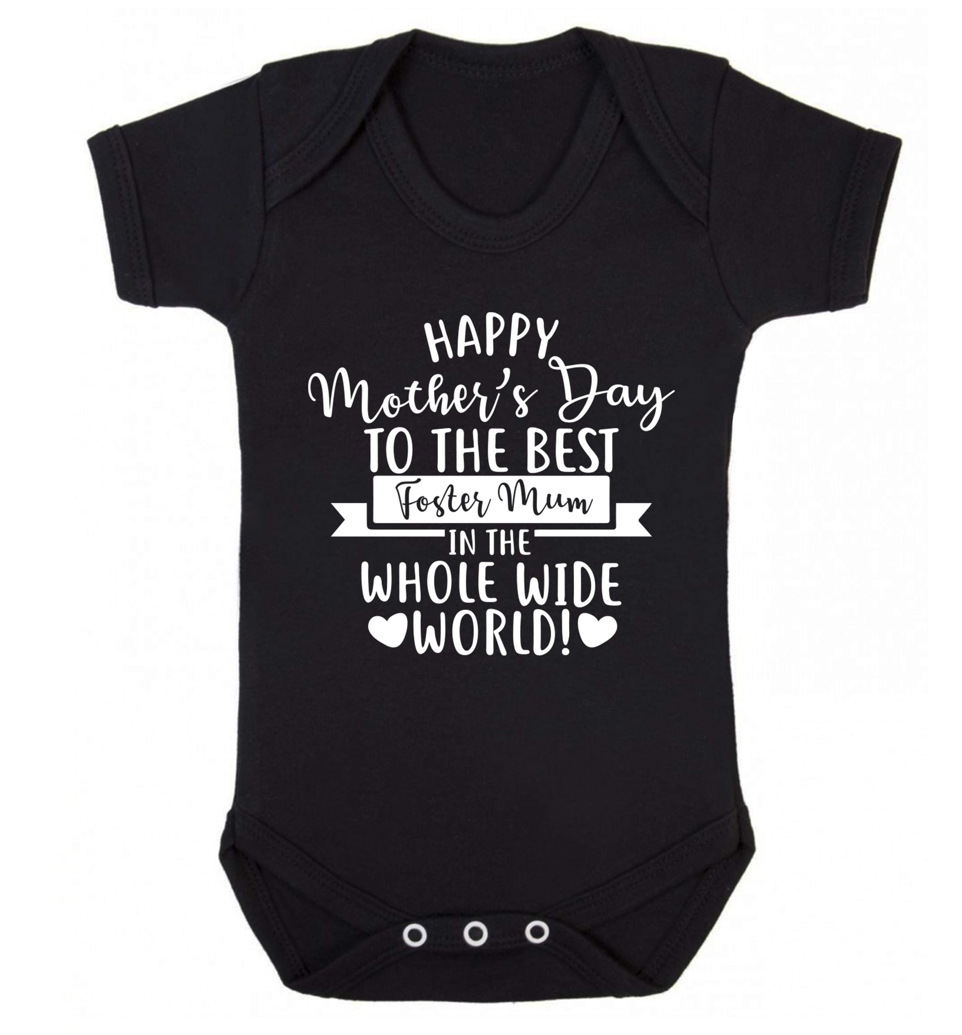 Happy mother's day to the best foster mum in the world Baby Vest black 18-24 months