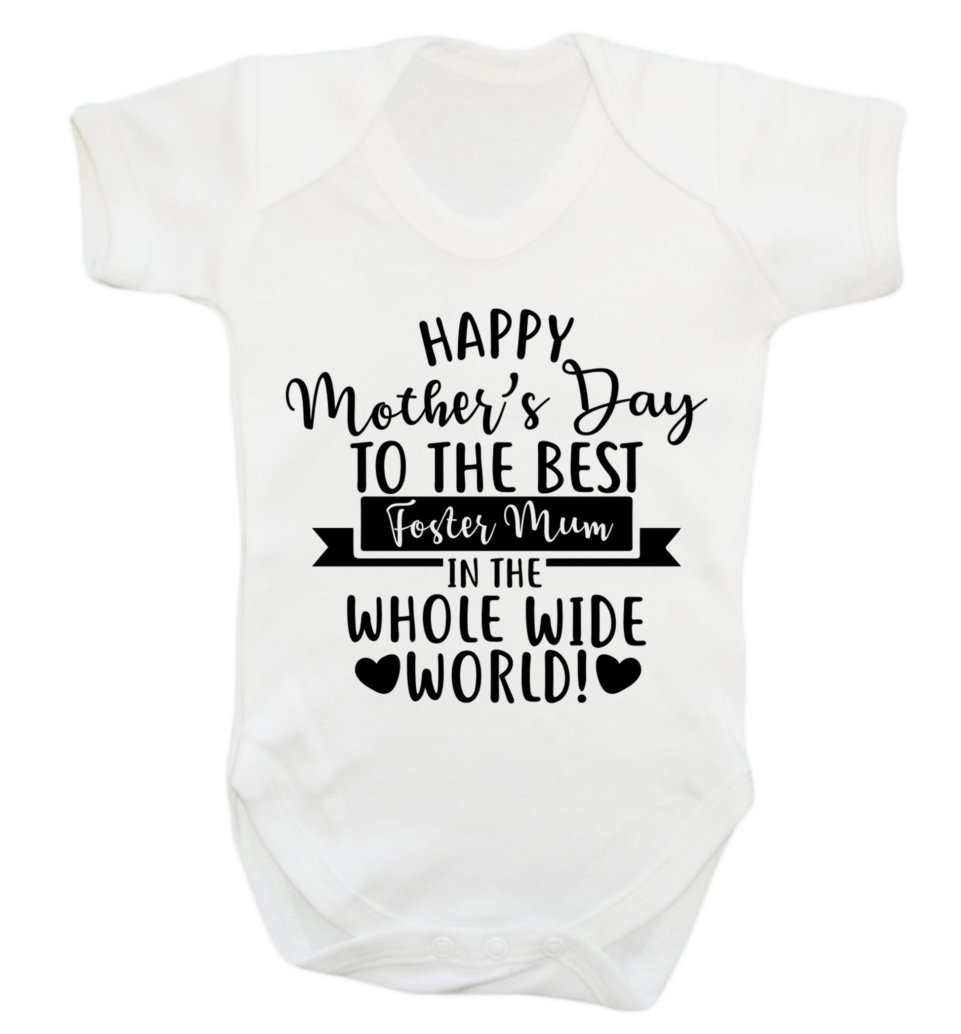 Happy mother's day to the best foster mum in the world Baby Vest white 18-24 months